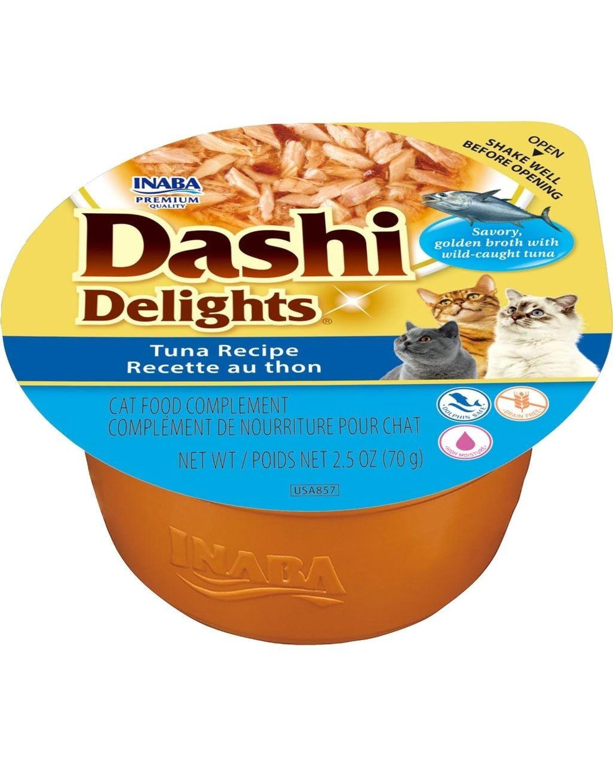 1 Inaba Dashi Delights Flakes in Broth Cat Food Topper Tuna Recipe 56g, 1 of 1