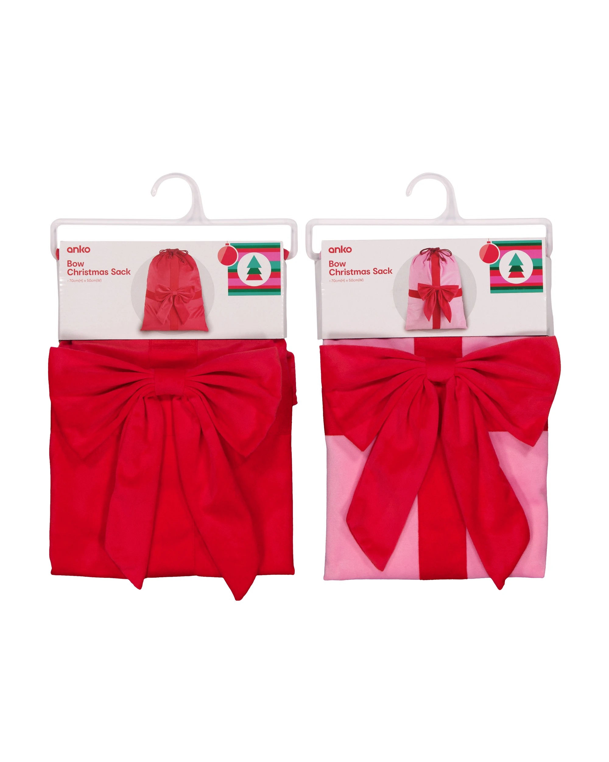 4 Bow Christmas Sack - Assorted, 4 of 4