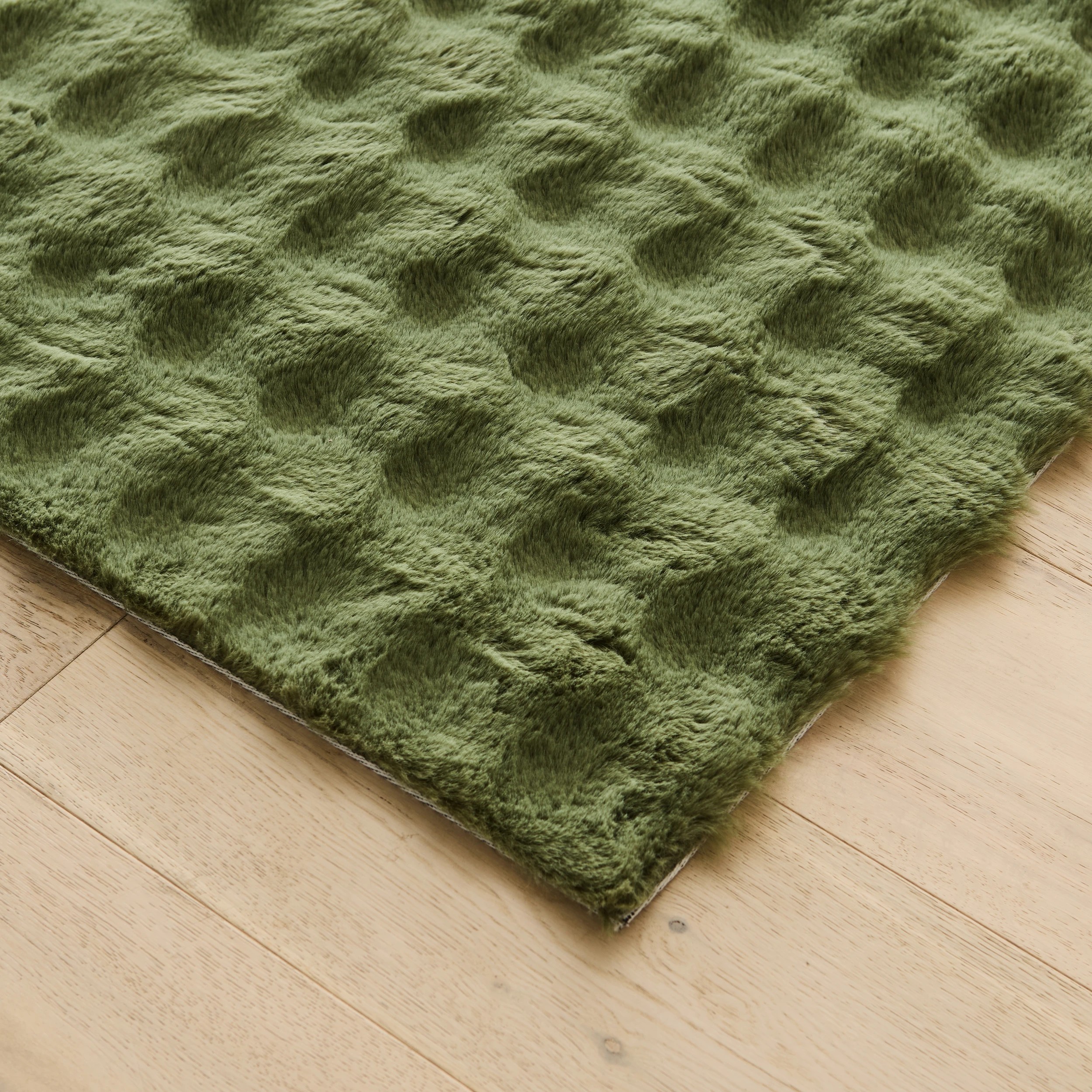 2 Faux Fur Rug - Green, Large - 235cm x 160cm, 2 of 7
