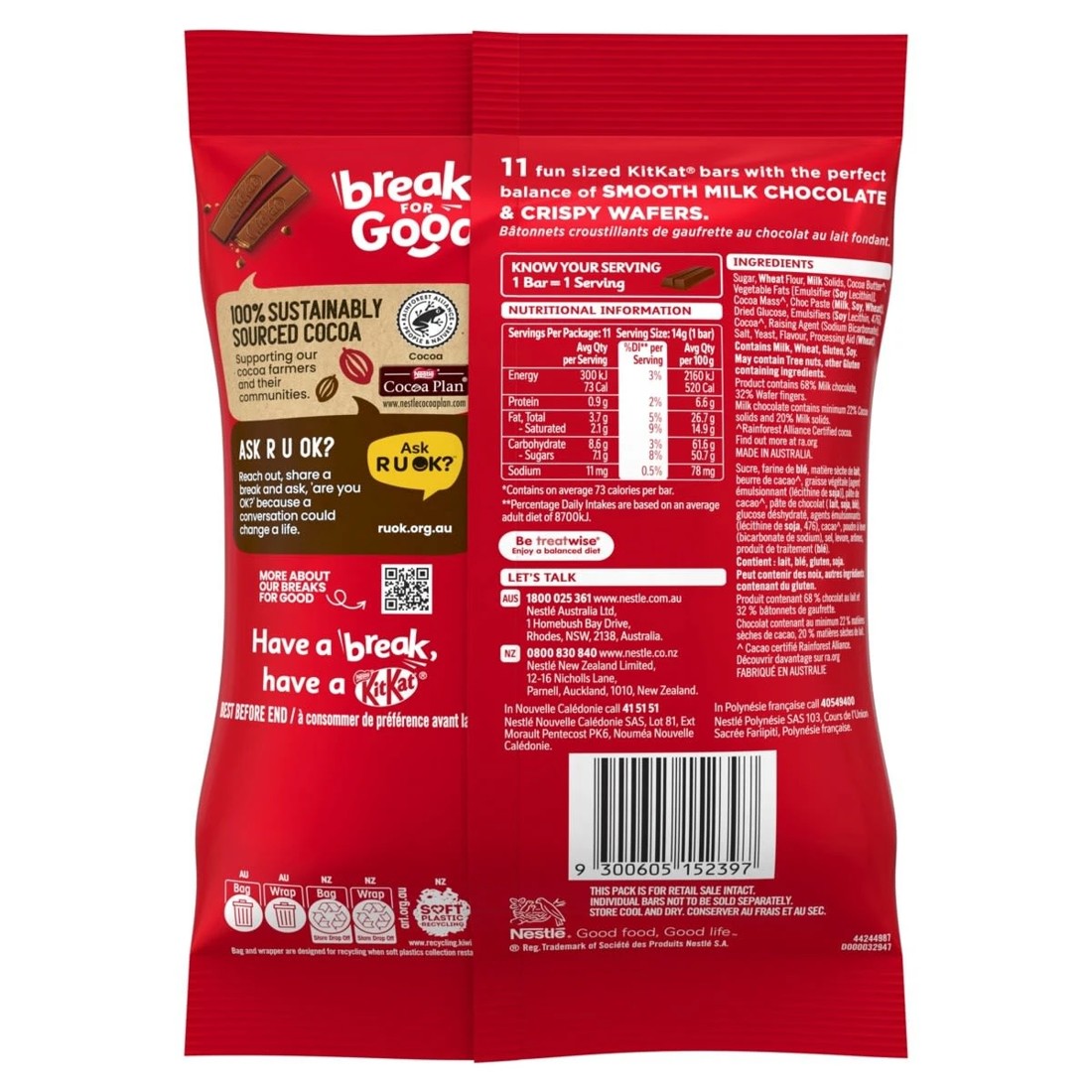 2 11 Pack Nestle KitKat Fun Size Share Pack 154g, 2 of 2