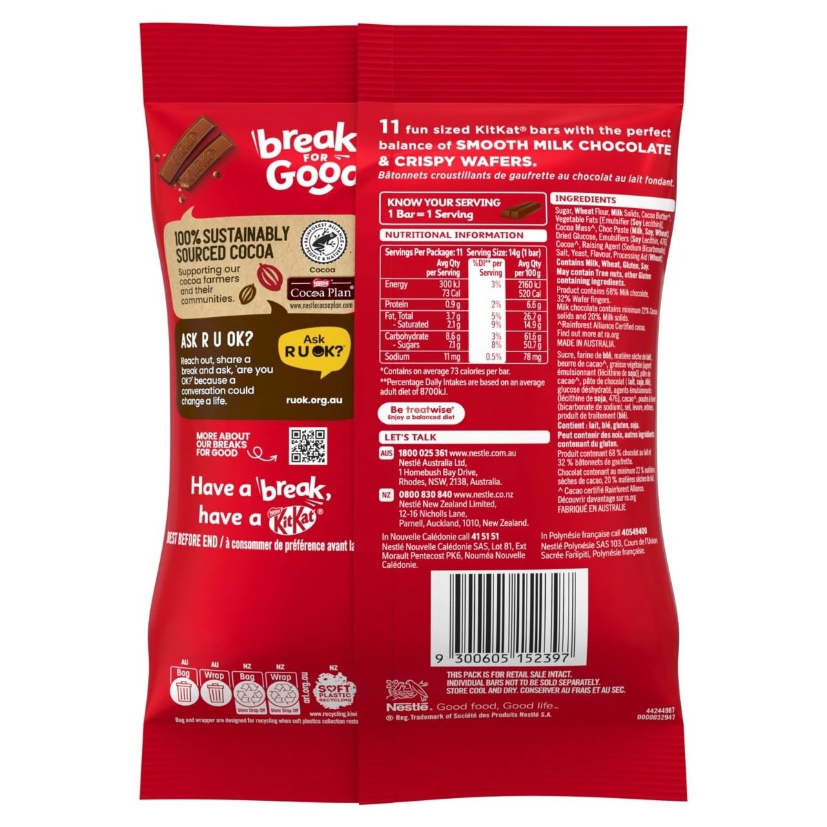 2 11 Pack Nestle KitKat Fun Size Share Pack 154g, 2 of 2