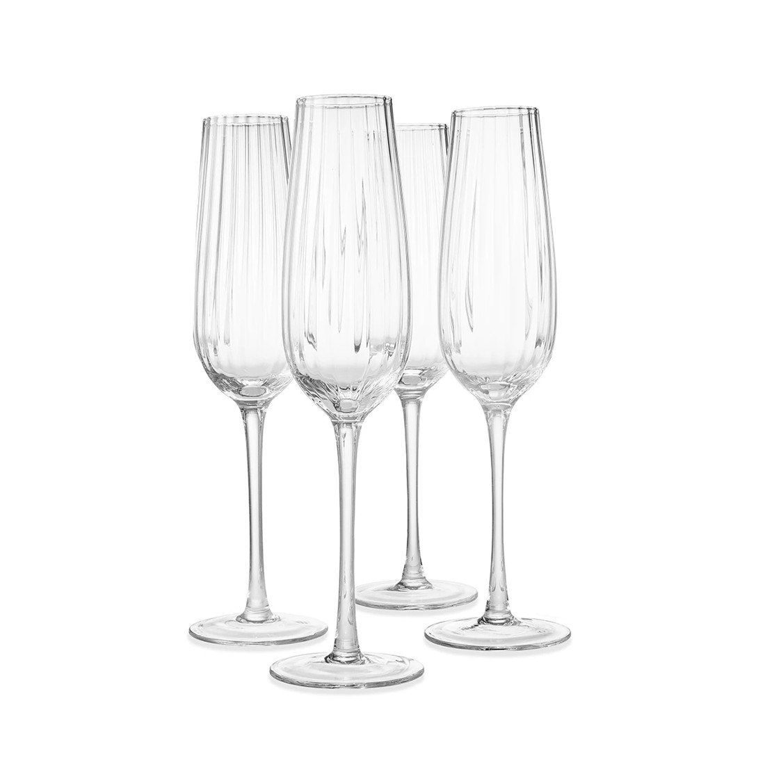 1 4 Ripple Flute Glasses, 1 of 5