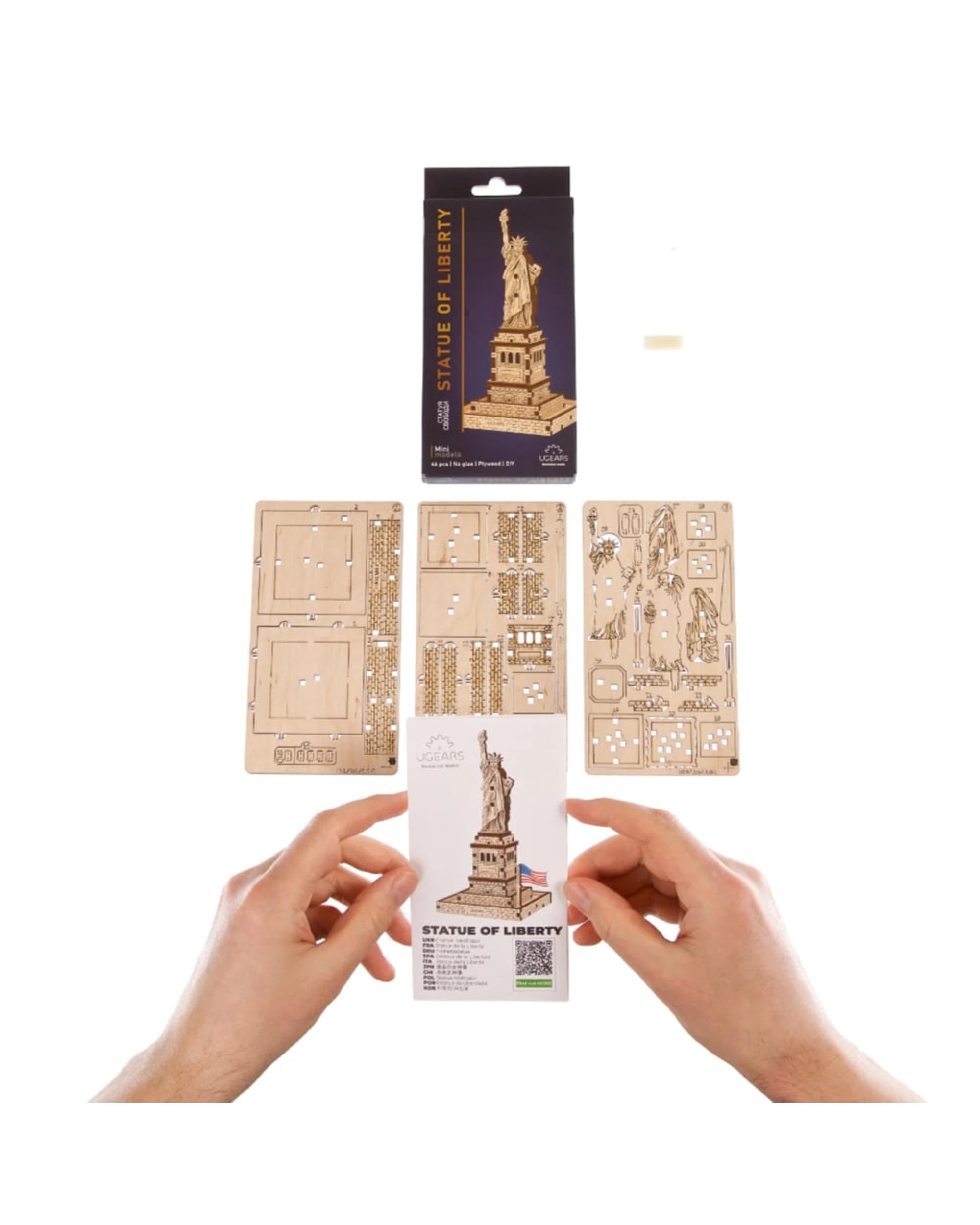 6 UGears Statue of Liberty Model Kit, 6 of 7