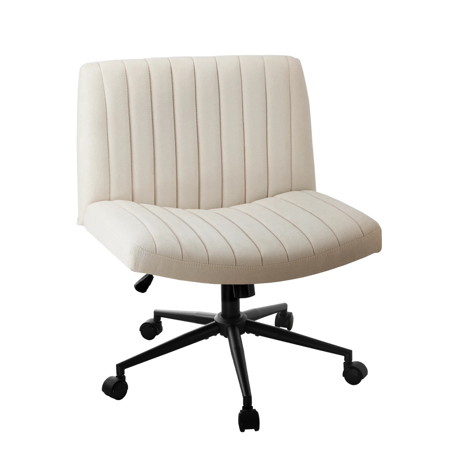 1 Oikiture Armless Office Desk Chair Linen
 - Beige, 1 of 10