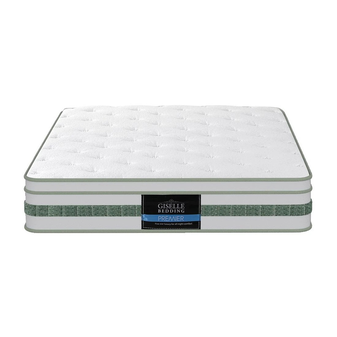 4 Giselle Bedding  Tea Foam Pocket Spring Mattress Single Bed Hybrid Mattresses - Single Bed - Green, 4 of 7