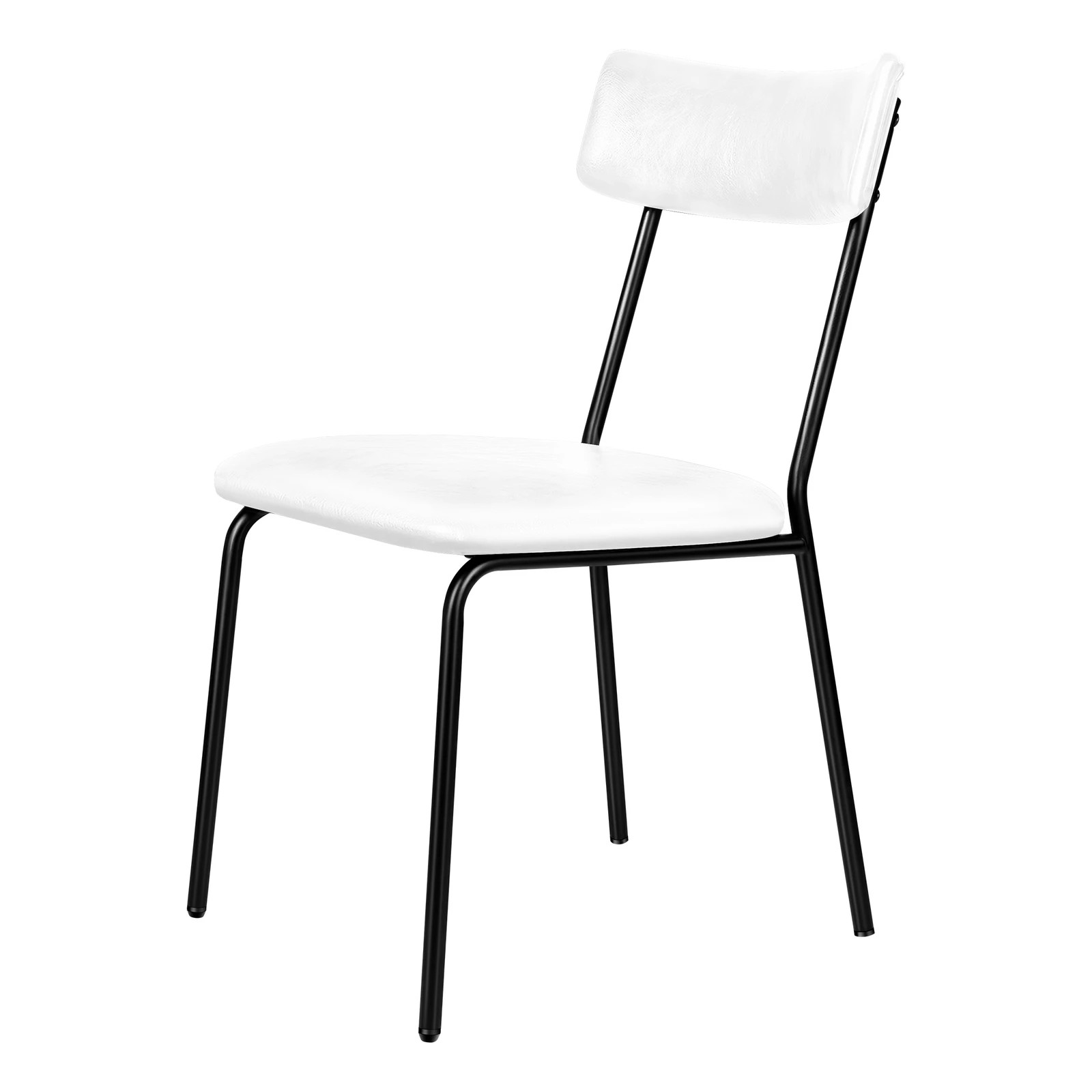 10 Alfordson 2x Dining Chairs Accent Kitchen Lounge Curved Back PU Leather - White, 10 of 10