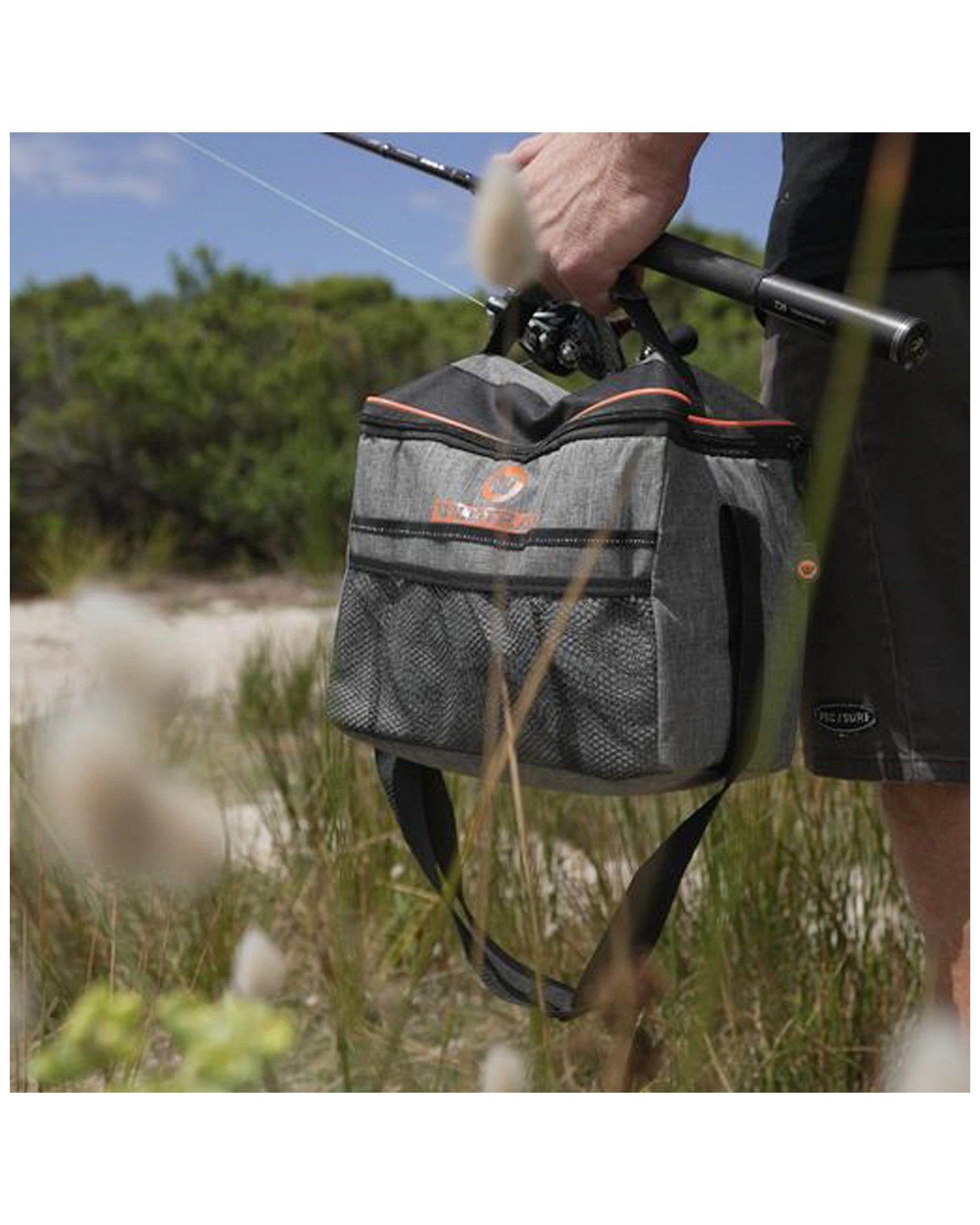 2 Wildtrak 18-Can Camping Cooler 15L Bag Insulated Adjustable Strap 600D Oxford - Grey, 2 of 2