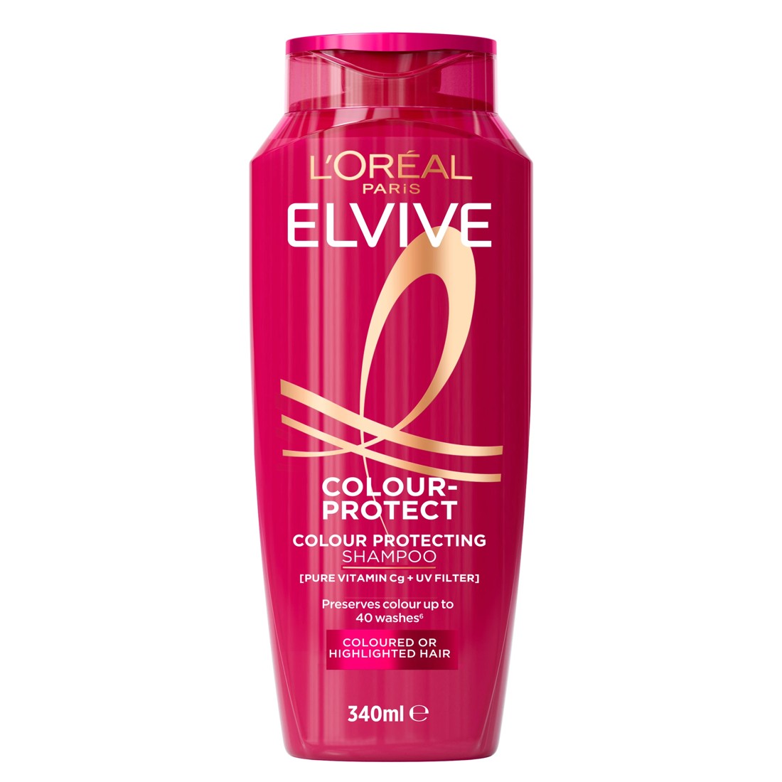 1 L'Oreal Paris Elvive Colour Protect Shampoo 340ml - Pure Vitamin Cg and UV Filter, 1 of 5