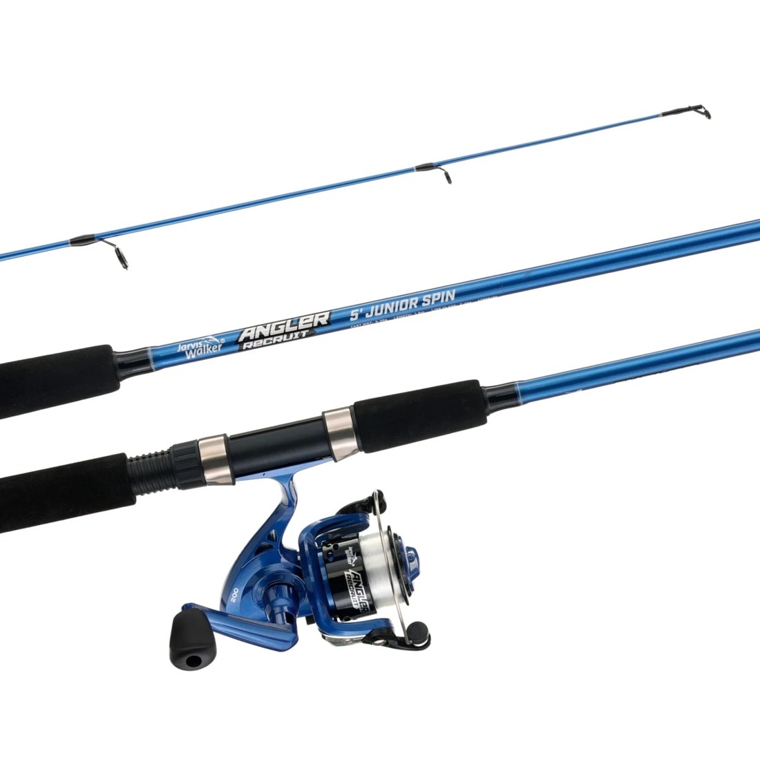 1 Jarvis Walker Junior Angler Recruit Junior Spin combo - 5ft., Blue, 1 of 5