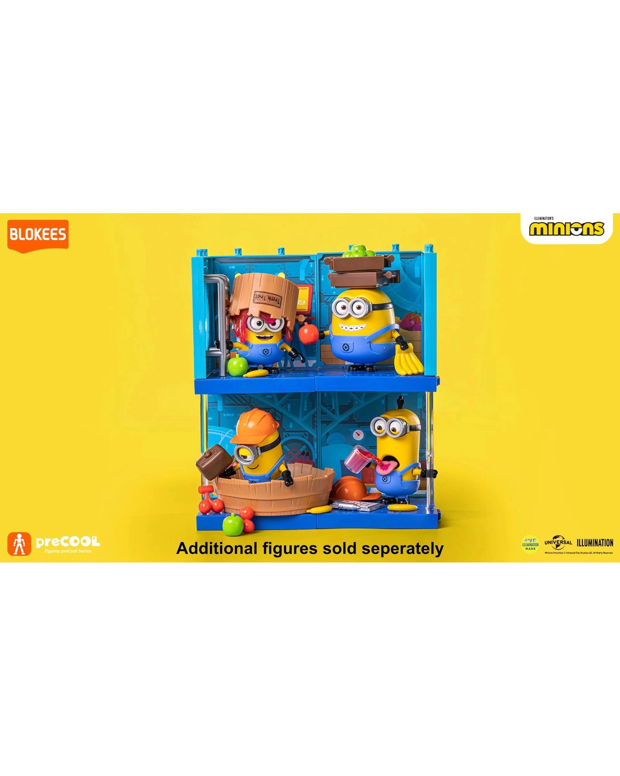 5 Blokees PreCOOL Jolly Factory Series Minions Otto the Fruit Handler Model Kit, 5 of 6