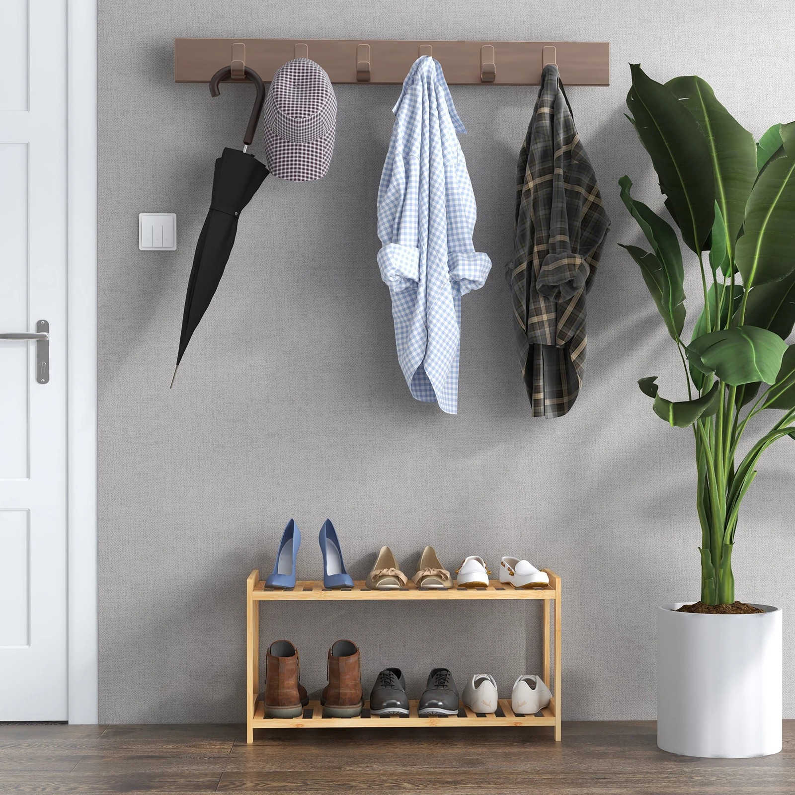 10 Casa Decor 2 Tier Bamboo Shoe Stool - Brown, 10 of 10