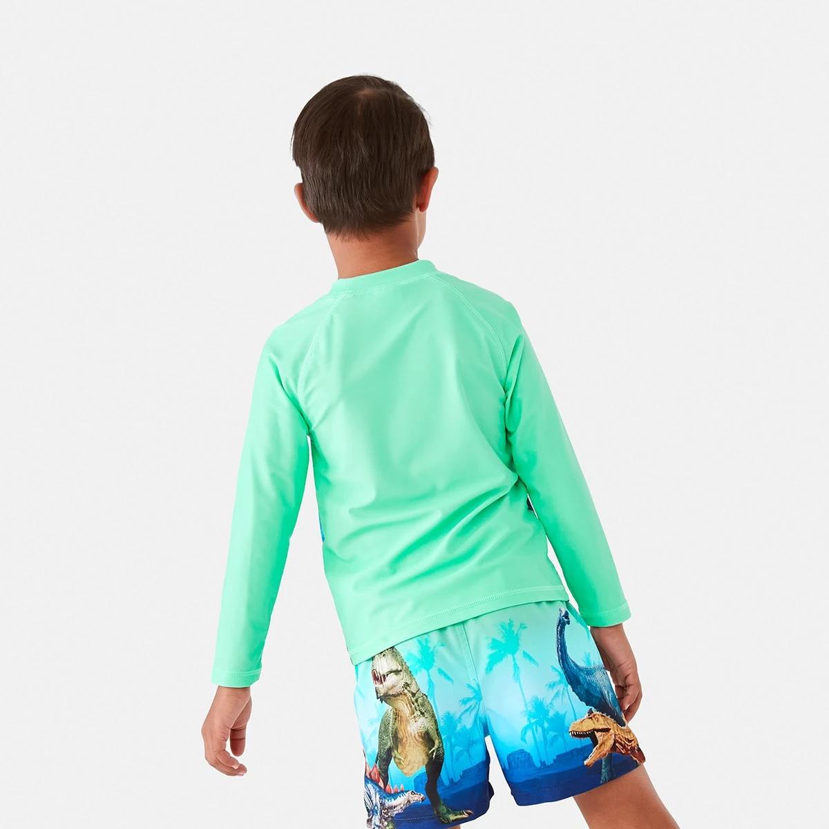 2 Digital Print Rash Vest Grn Dino, 2 of 8