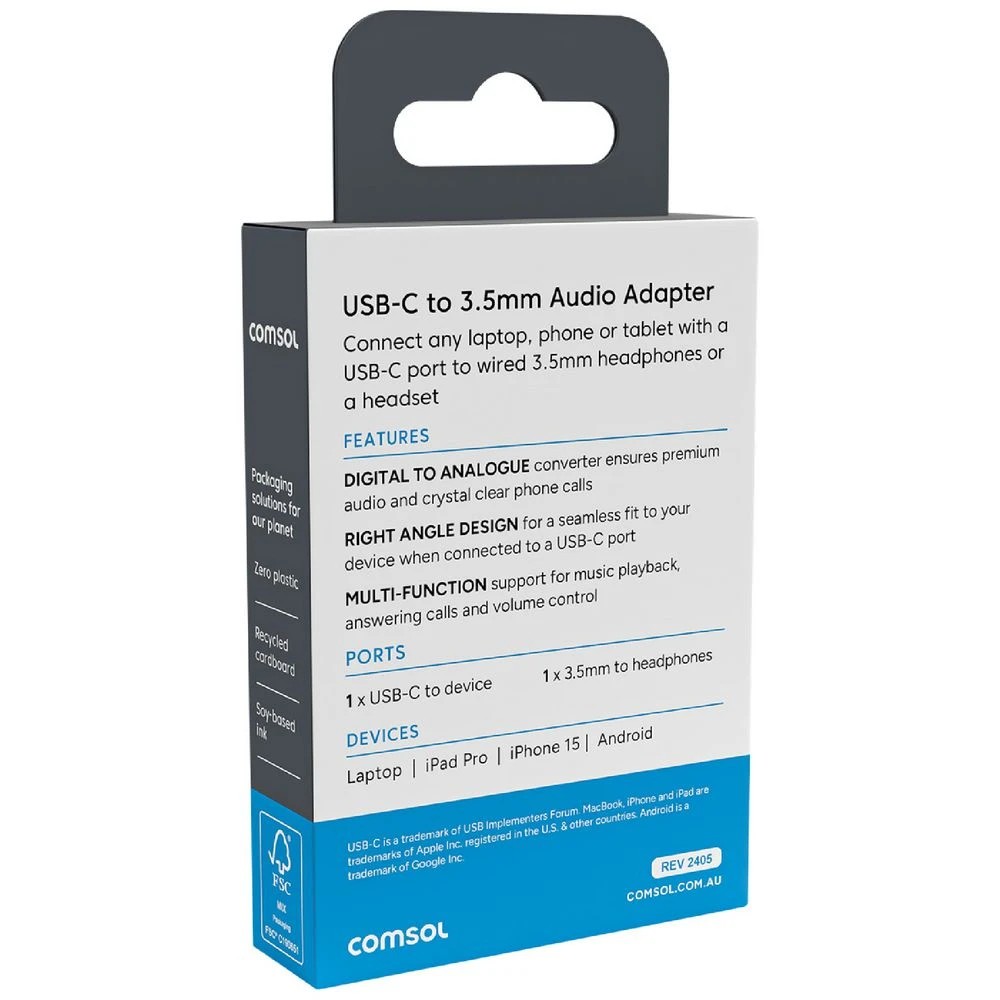 3 Comsol USB to 3.5mm Audio Adapter, 3 of 7