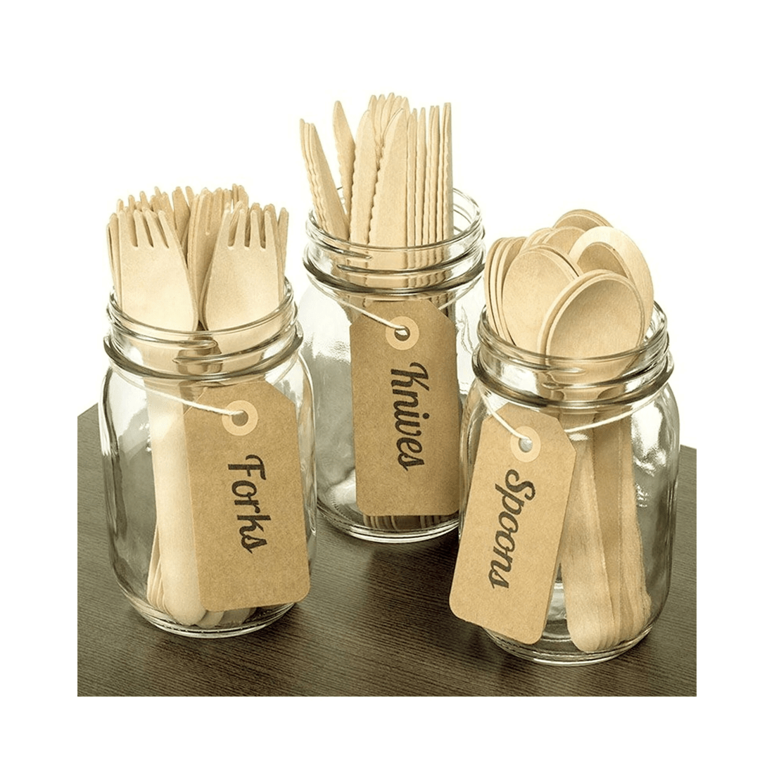 5 Party Maker Boxed Eco Wooden Cutlery Set 360 Pieces, 5 of 5
