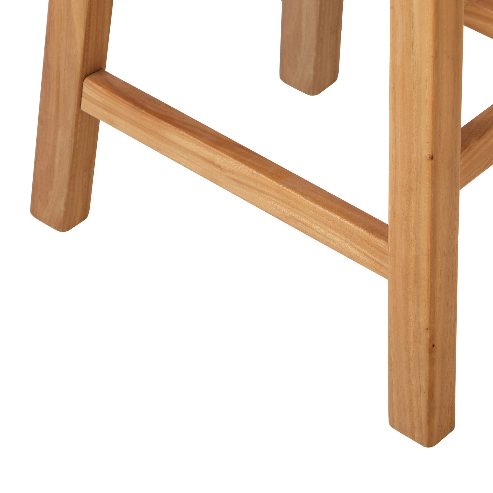 9 Oikiture Wooden Stool Elm Wood Kitchen Dining Stool Café Seat Timber - Natural, 9 of 9
