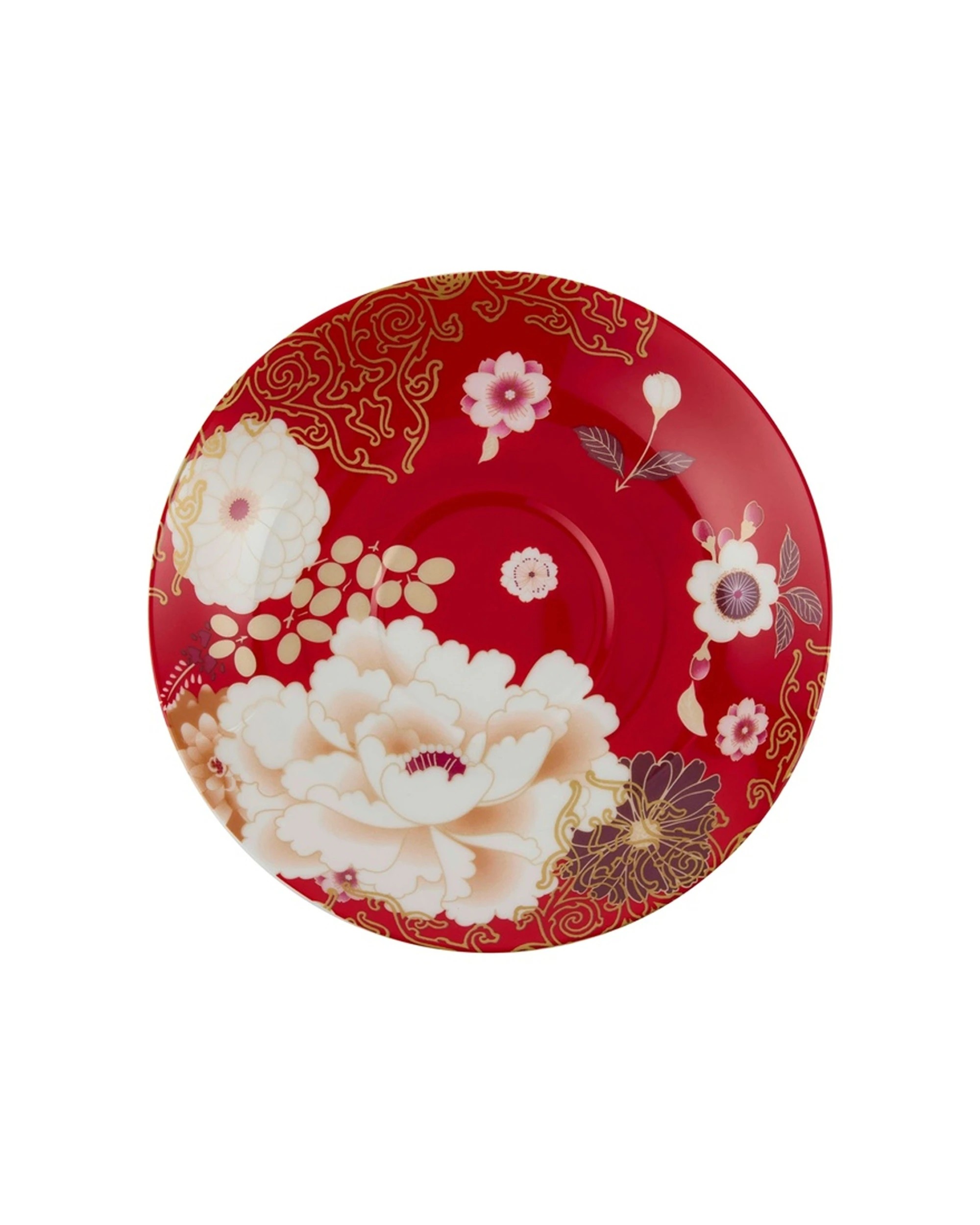 3 Maxwell And Williams Kimono Cup Saucer Fine Bone China Gift Boxed 480ml - Red, 3 of 3