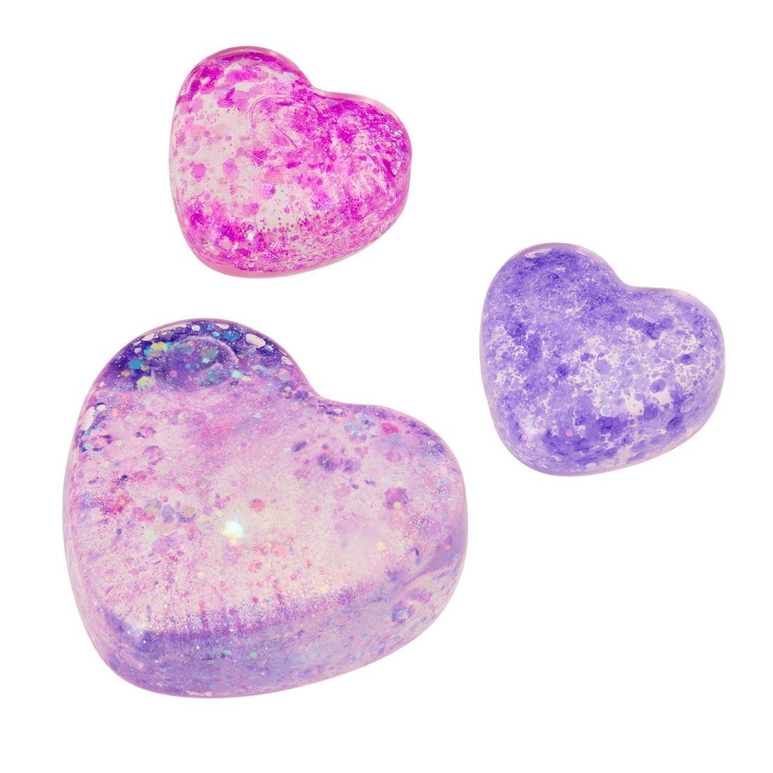 3 3 Pack ToyMania Squish and Squiggle Squishy Hearts - Assorted, 3 of 7