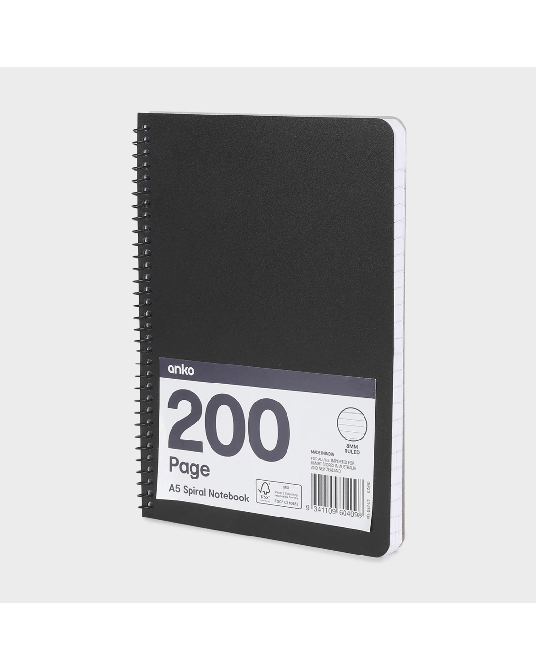 3 A5 Spiral Notebook - Black, 3 of 5