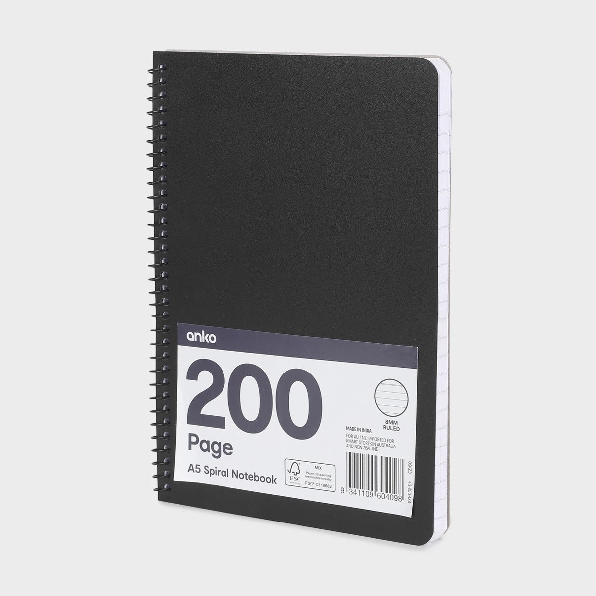 3 A5 Spiral Notebook - Black, 3 of 5