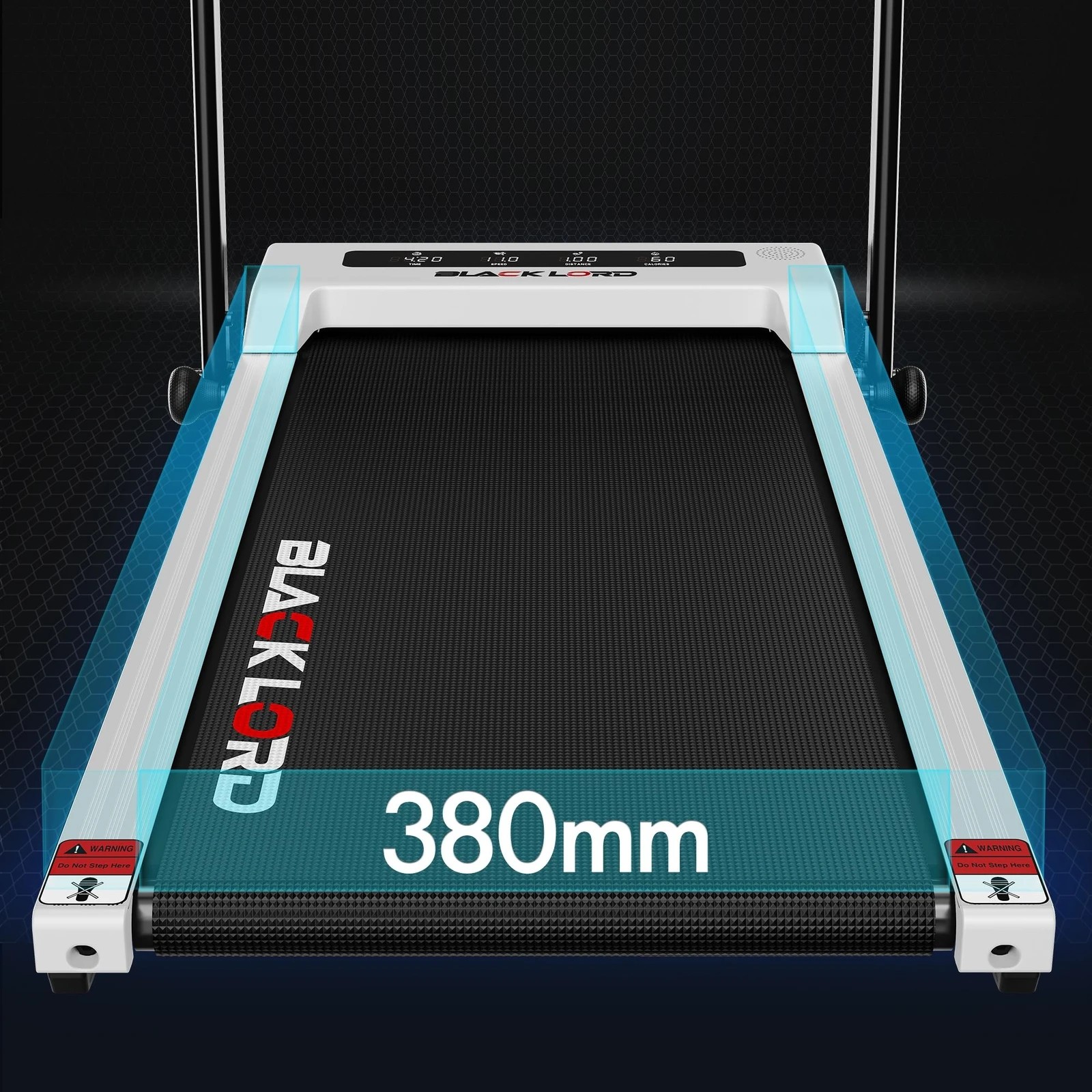 6 Black Lord Treadmill Electric Walking Pad Foldable 38cm Belt - White, 6 of 10