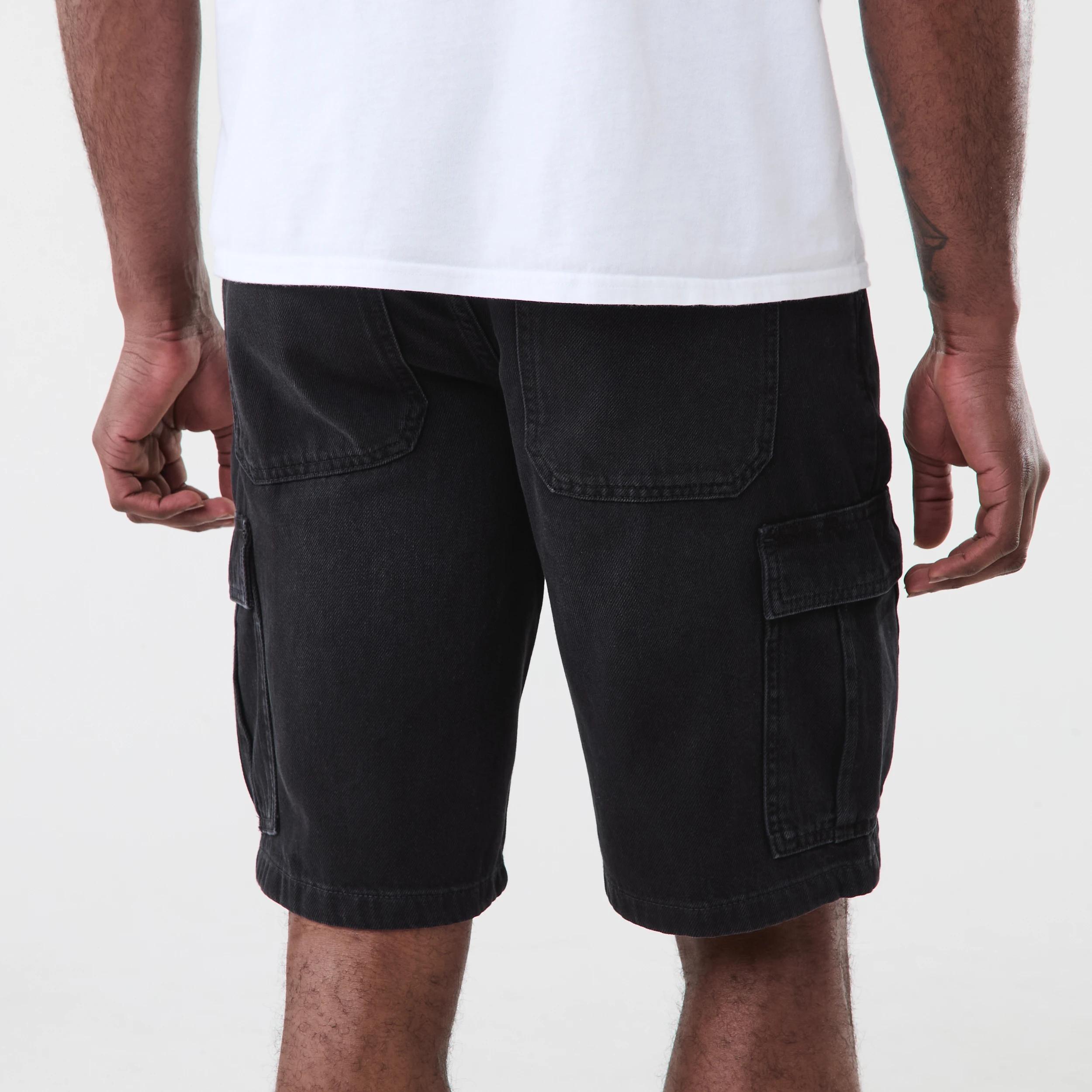 3 Denim Cargo Shorts BLACK WASH, 3 of 9