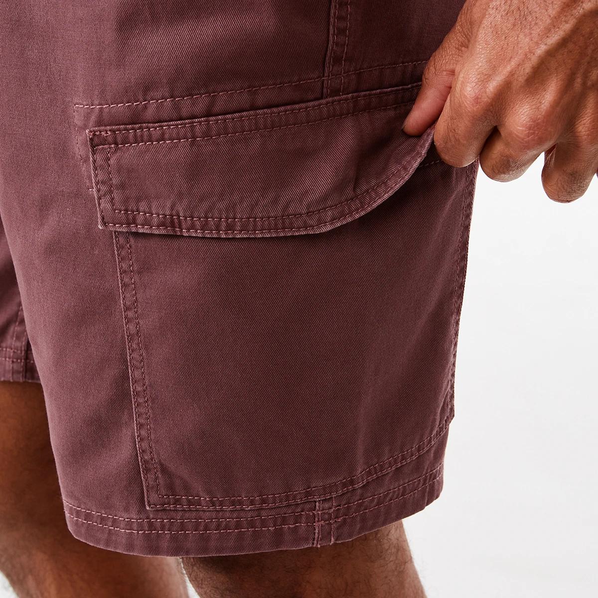 6 Fixed Waist Cargo Shorts Red Brick, 6 of 7