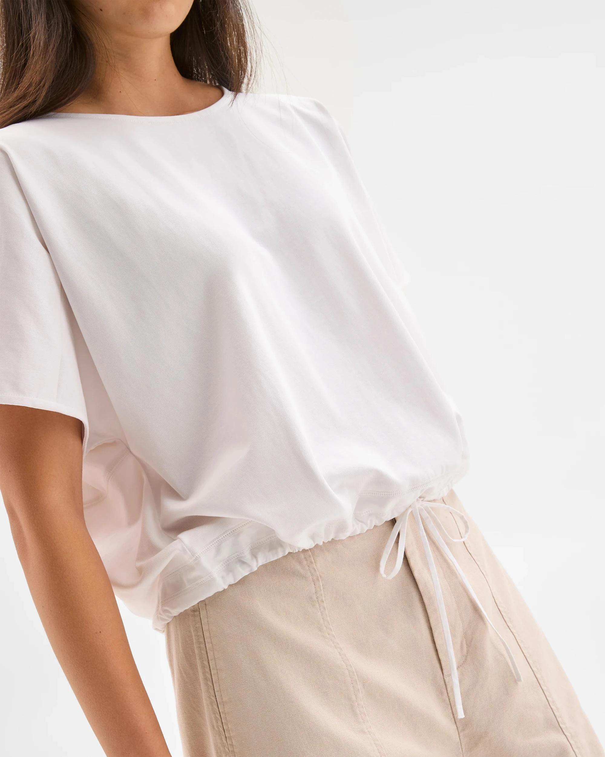 3 Target Woman Australian Cotton Drawcord Hem T-Shirt BRILLIANT WHITE, 3 of 5