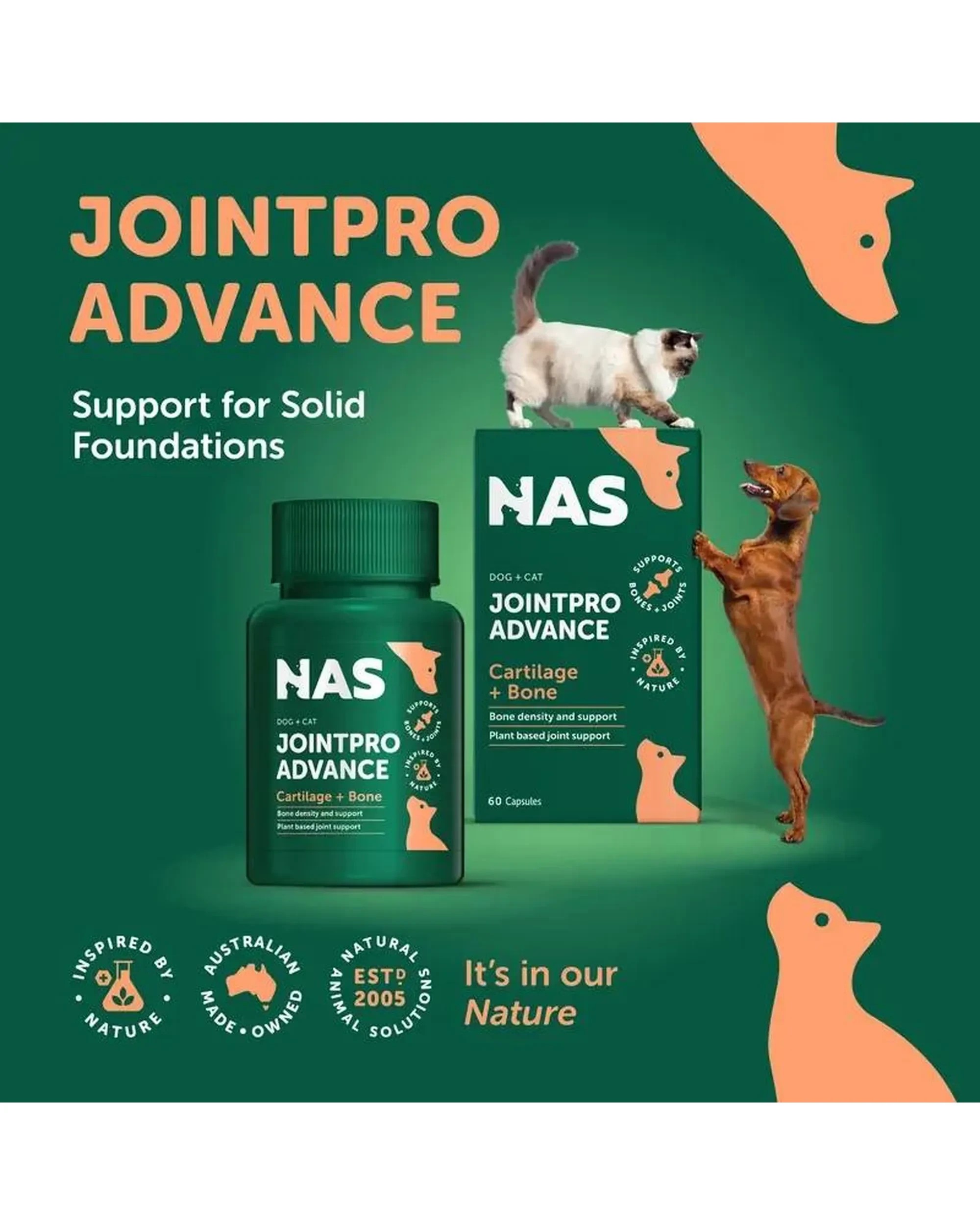 5 NAS JointPro Advance Cartilage + Bone for Dogs & Cats 60 Tabs, 5 of 8
