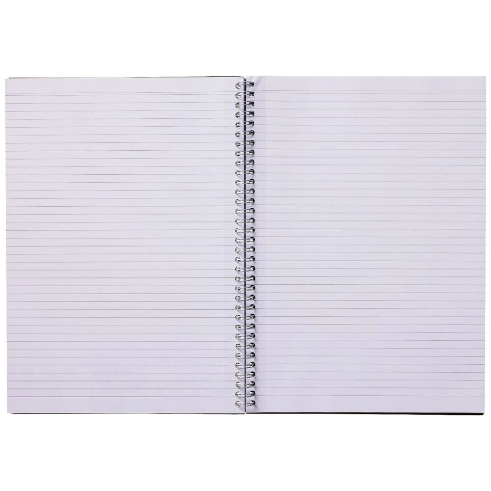 3 J.Burrows A4 Hard Cover Pressboard Notebook Black 120 Page, 3 of 3