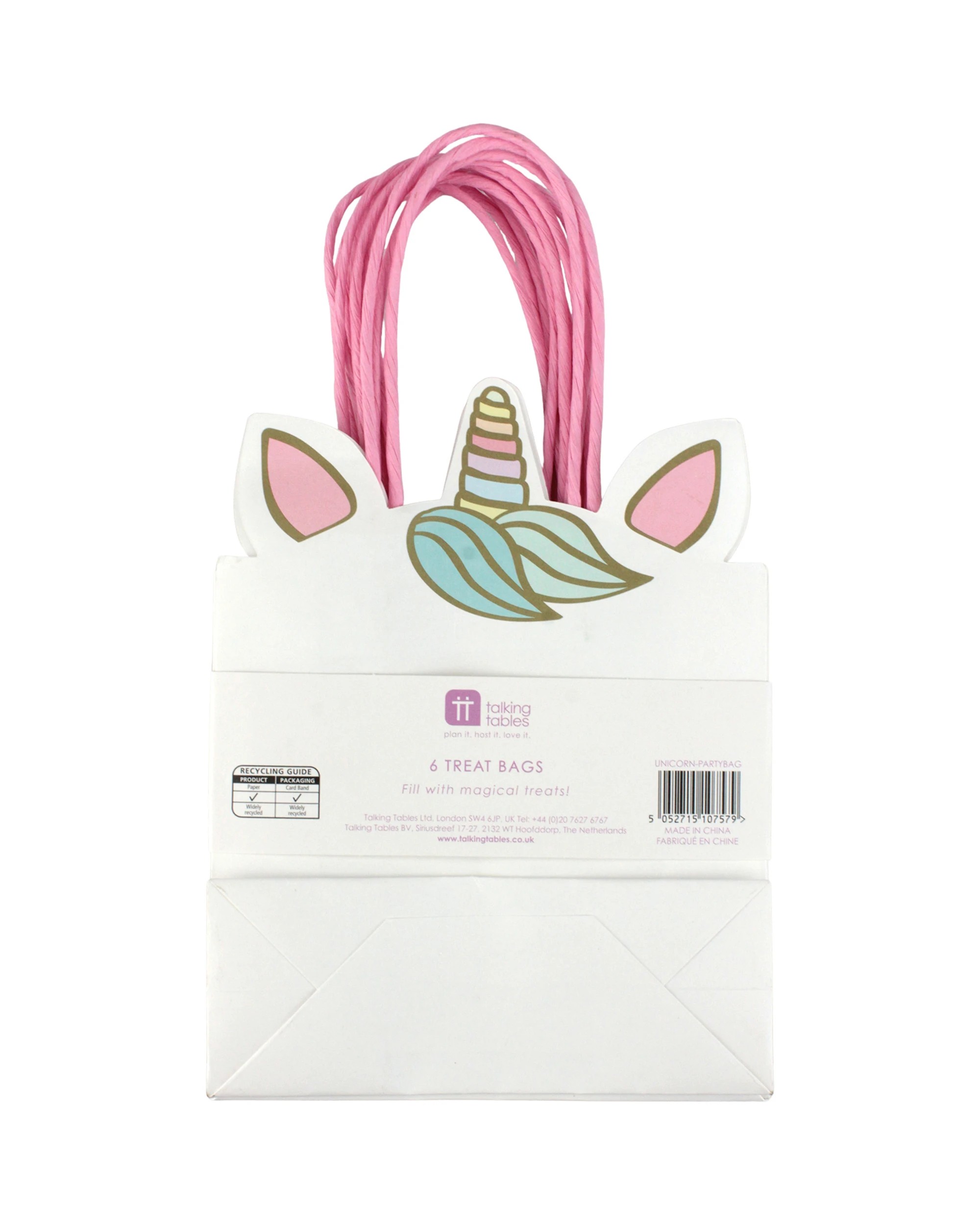 5 Talking Tables We Heart Unicorns Paper Gift Bags Pack of 6, 5 of 5