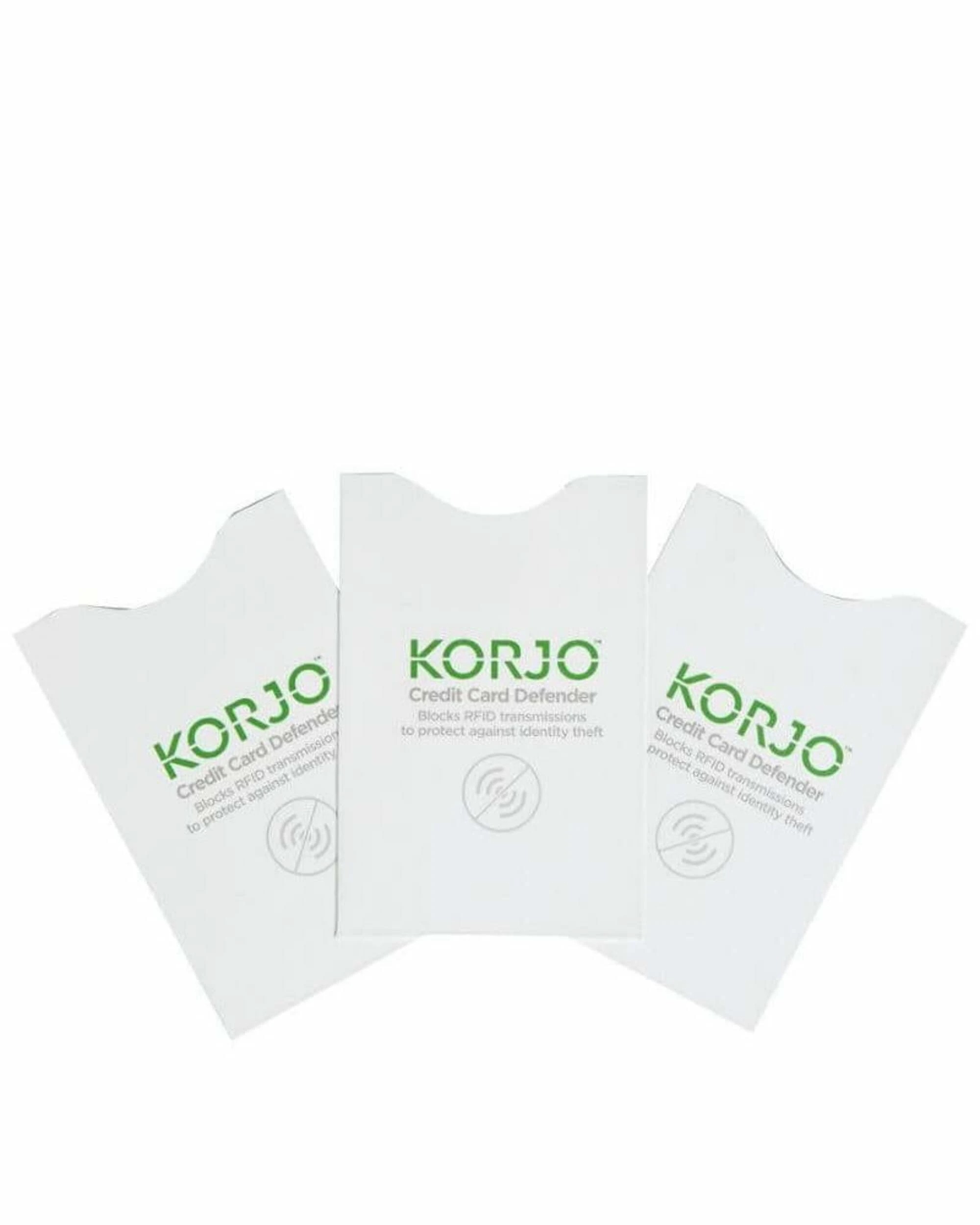 1 Korjo RFID Credit Card Defender Sleeves - 3-Pack - White, 1 of 2