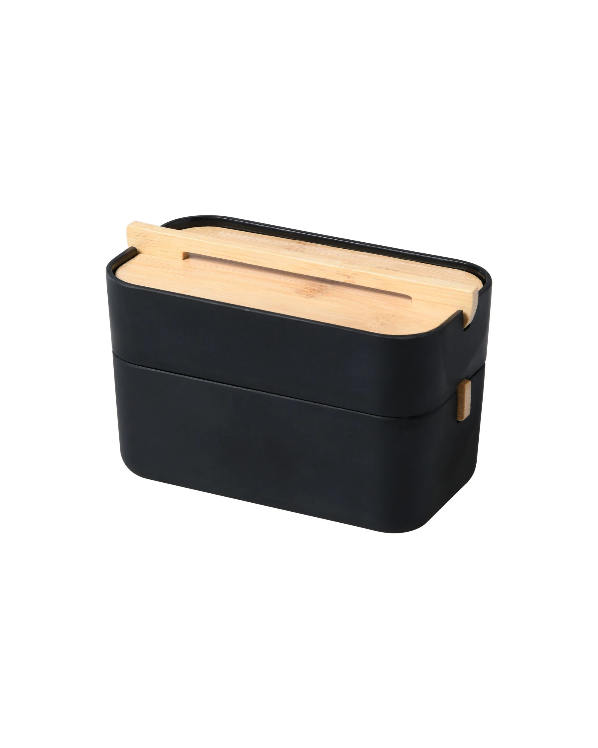 3 Takara Takae Bamboo Double Layer Jewellery Box - Black, 3 of 7