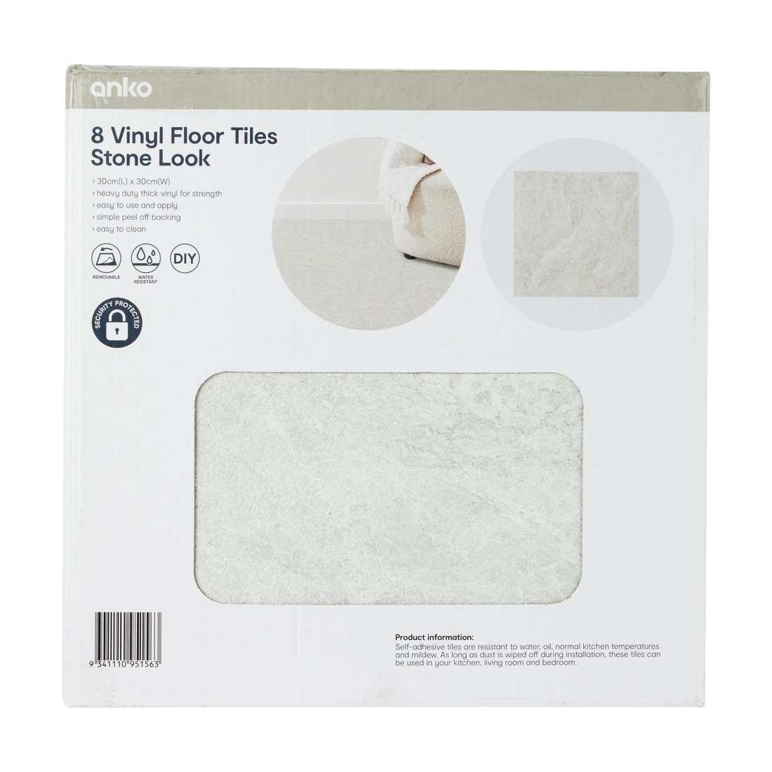 8 8 Pack Vinyl Floor Tiles - Stone Look, 8 of 9