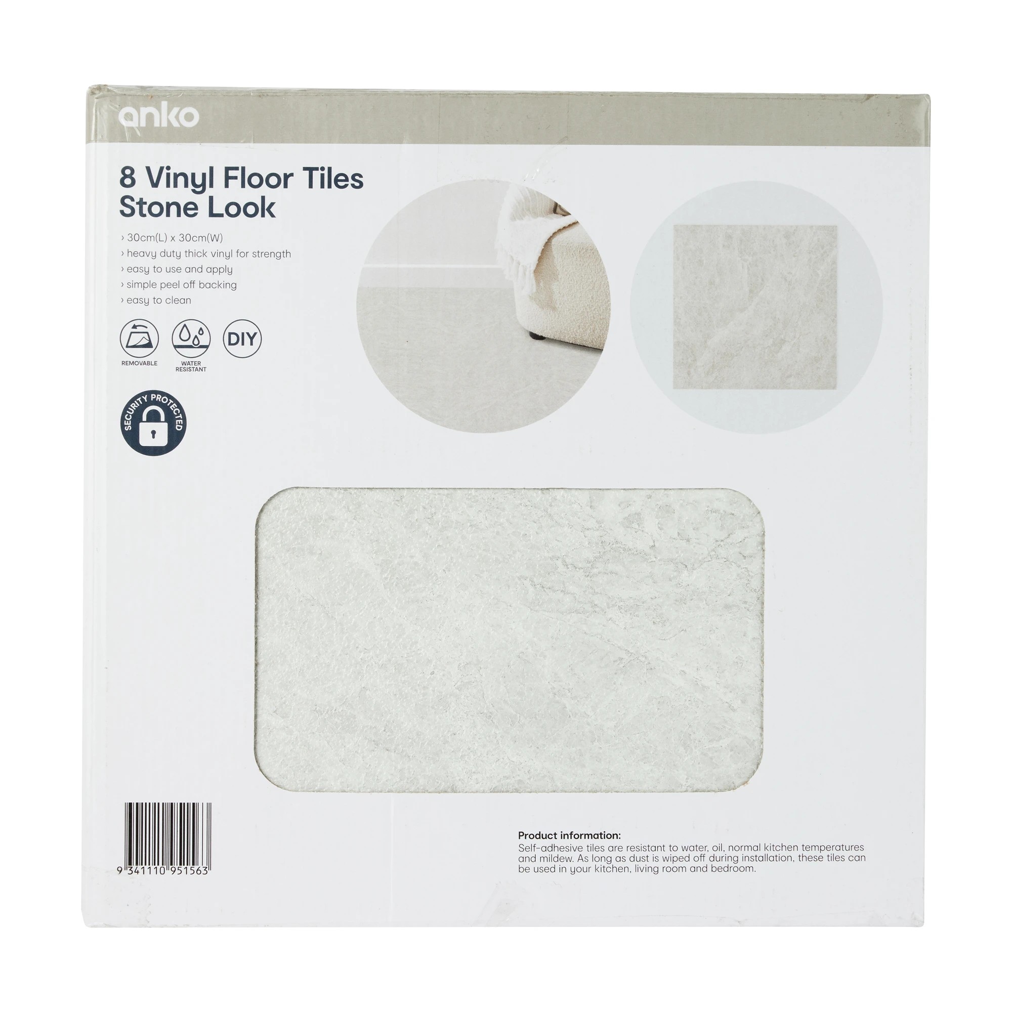 9 8 Pack Vinyl Floor Tiles - Stone Look, 9 of 10