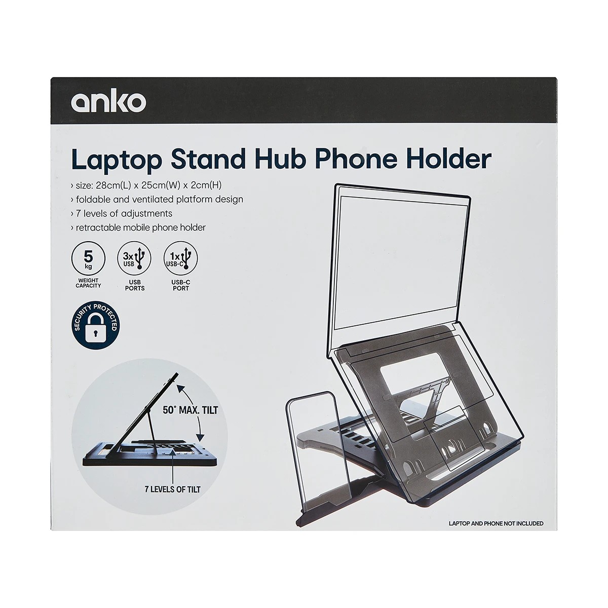 11 Laptop Stand with Hub and Phone Holder, 11 of 11