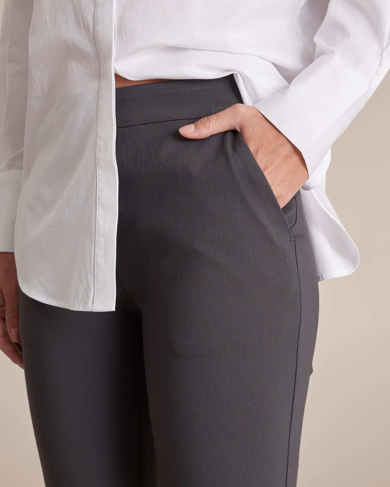 5 Carrie Skinny Ankle Length Bengaline Pants - Preview GRAPHITE, 5 of 6