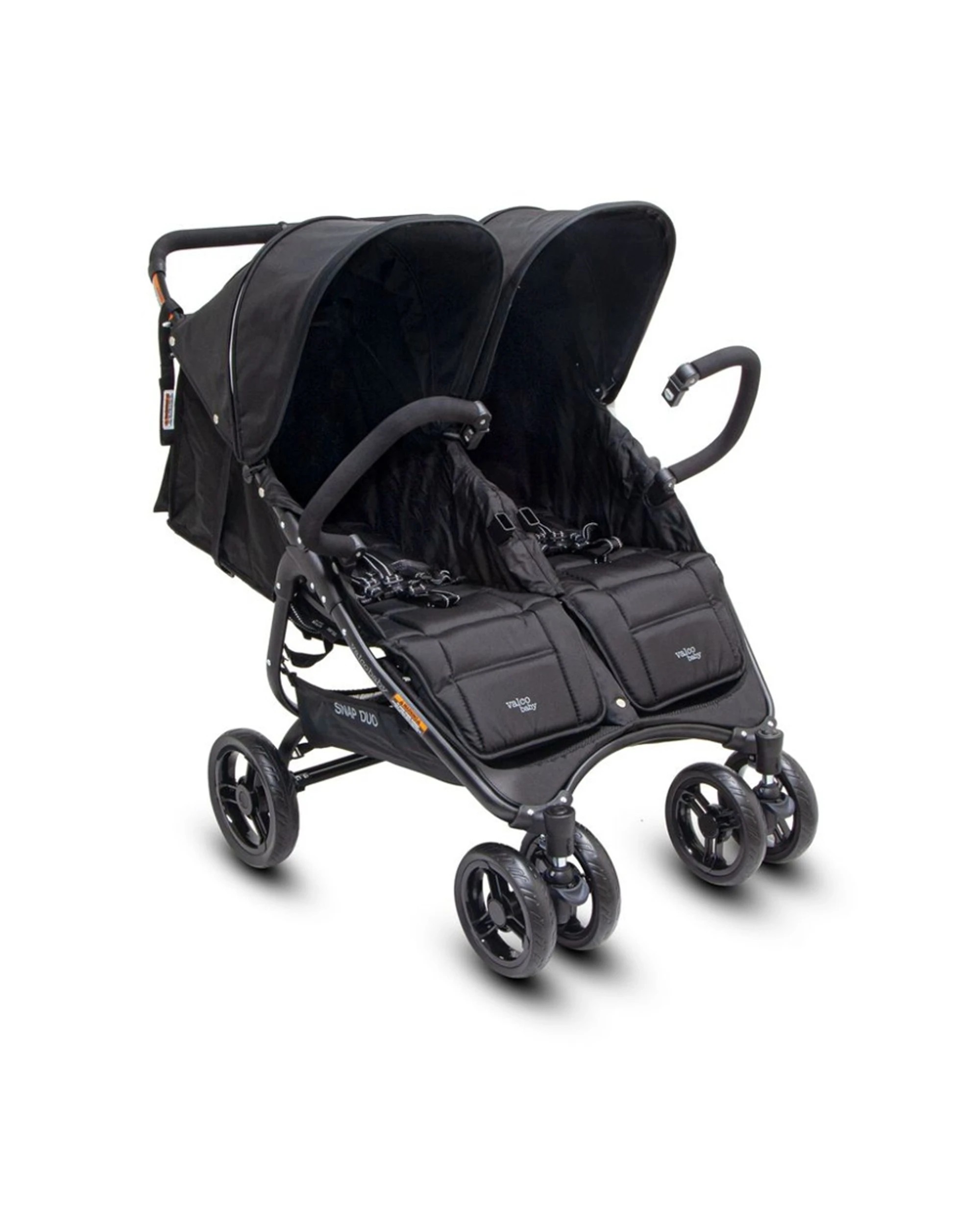 7 Valcobaby Snap Duo Double Stroller Pram Lightweight Easy Fold Travel - Black, 7 of 8