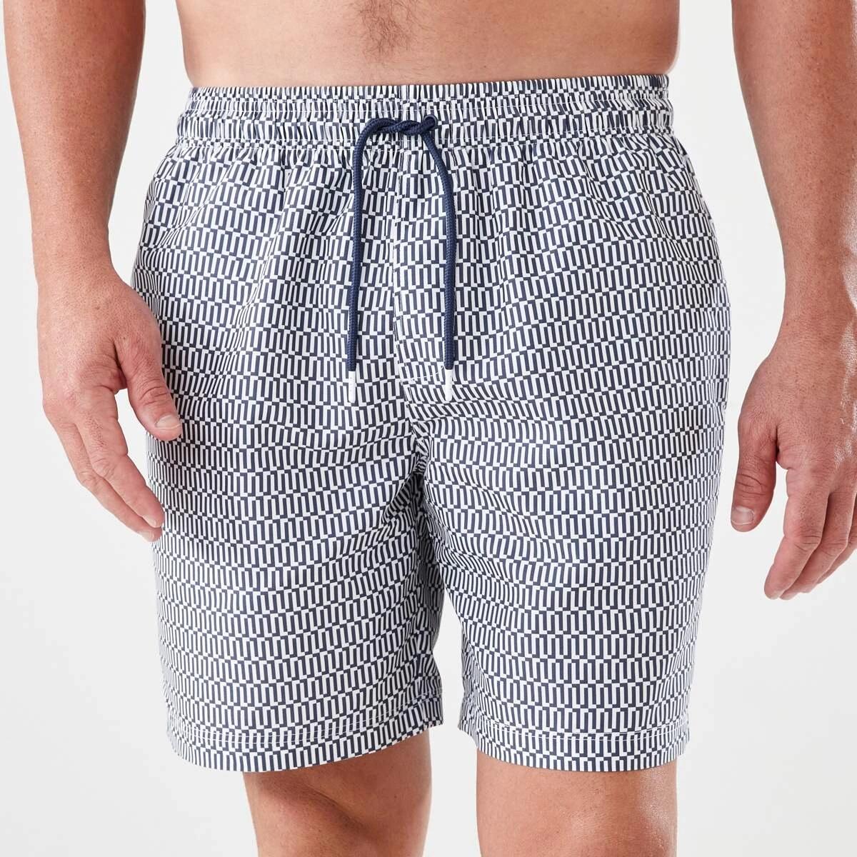1 Regular Print Boardshorts LISBON GEO BLUE OMBRE, 1 of 6
