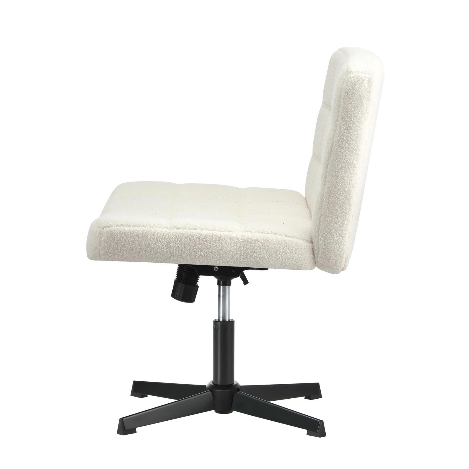 8 Oikiture Armless Office Desk Chair Boucle
 - White, 8 of 10