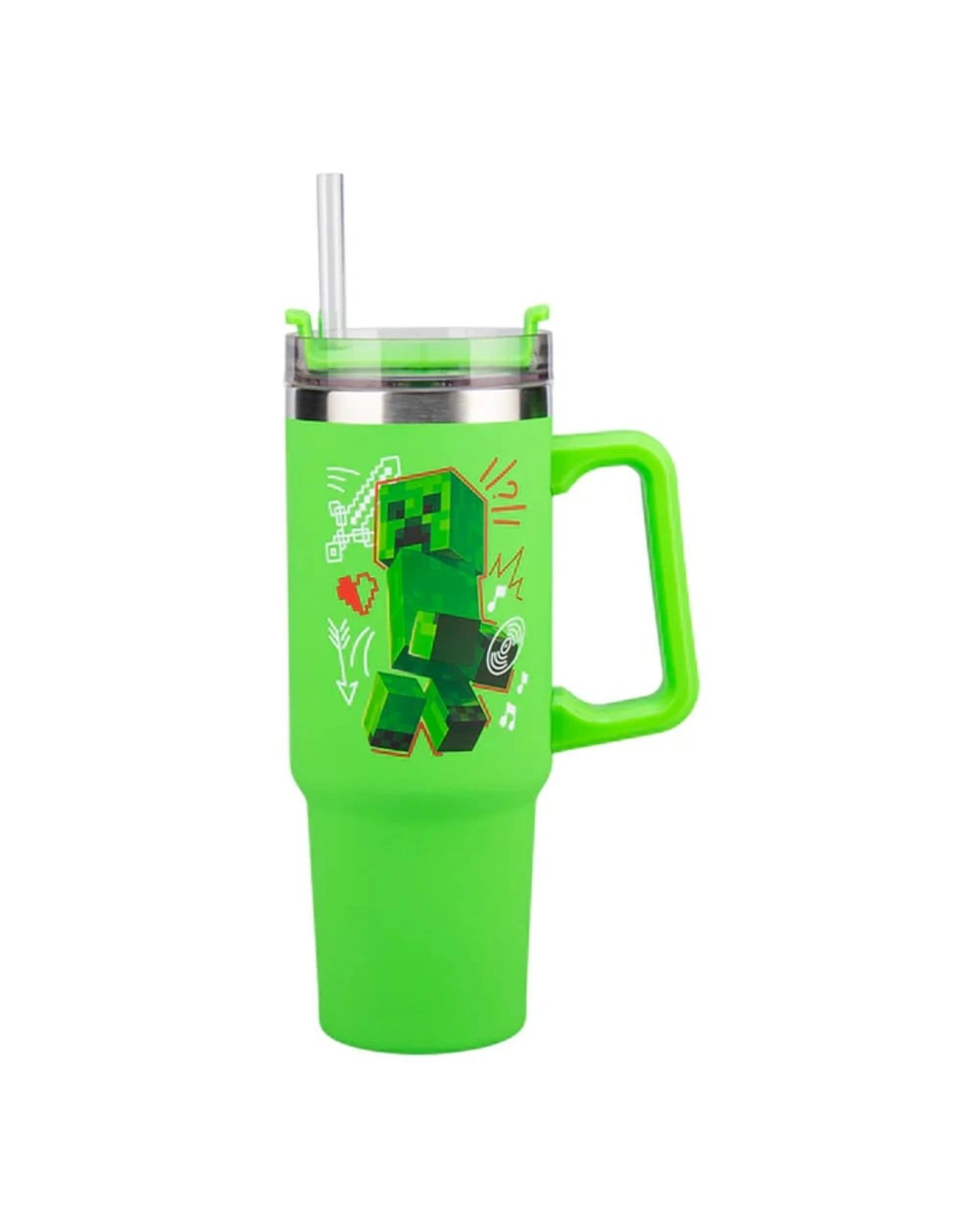 2 Paladone Minecraft Green 900ml Travel Cup, 2 of 5