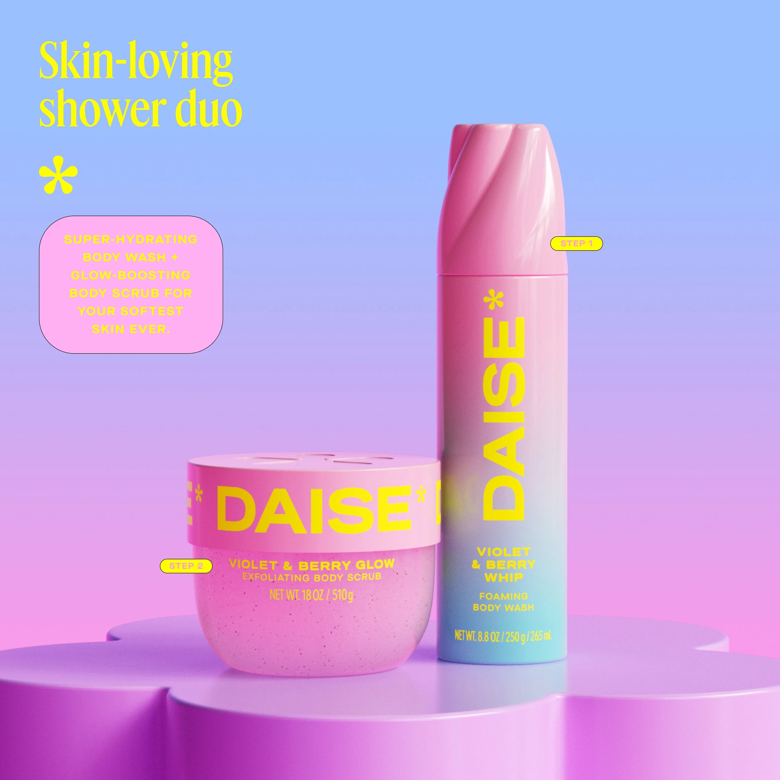 7 DAISE Foaming Body Wash 250g - Violet and Berry Whip, 7 of 8