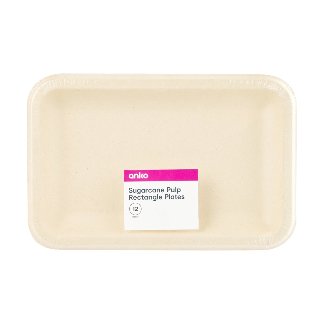 4 12 Piece Sugarcane Pulp Rectangle Plates, 4 of 4