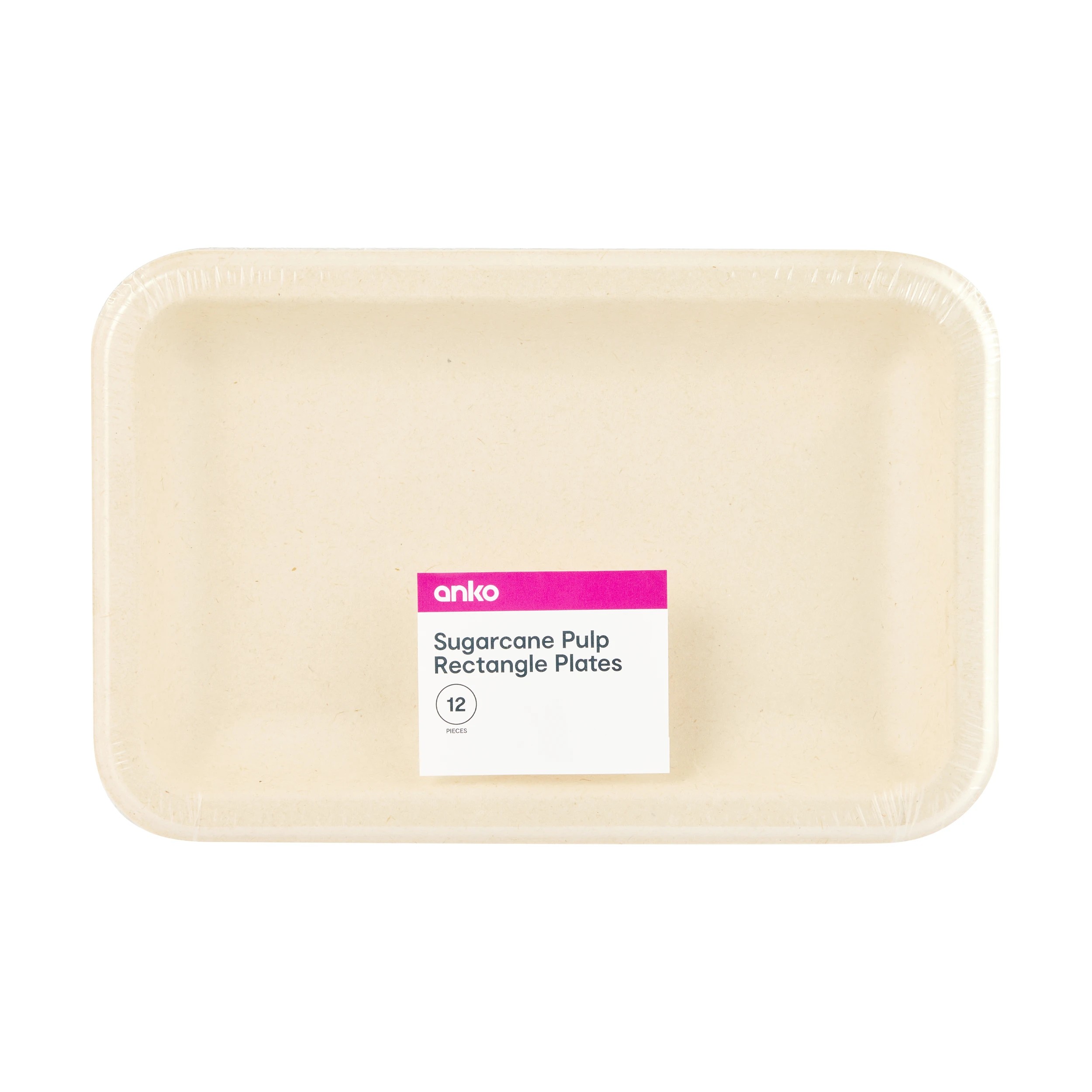 4 12 Piece Sugarcane Pulp Rectangle Plates, 4 of 4