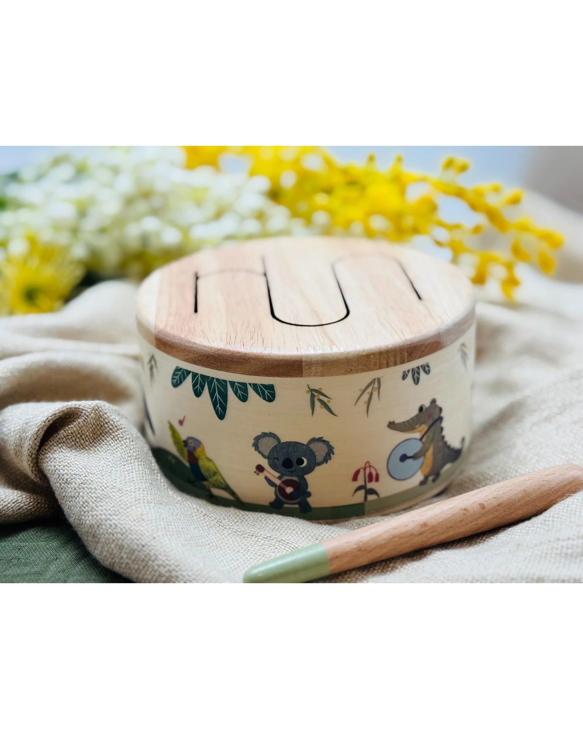 7 Onya Kids Outback Beats Wooden Drum with Australian Animals, 7 of 9