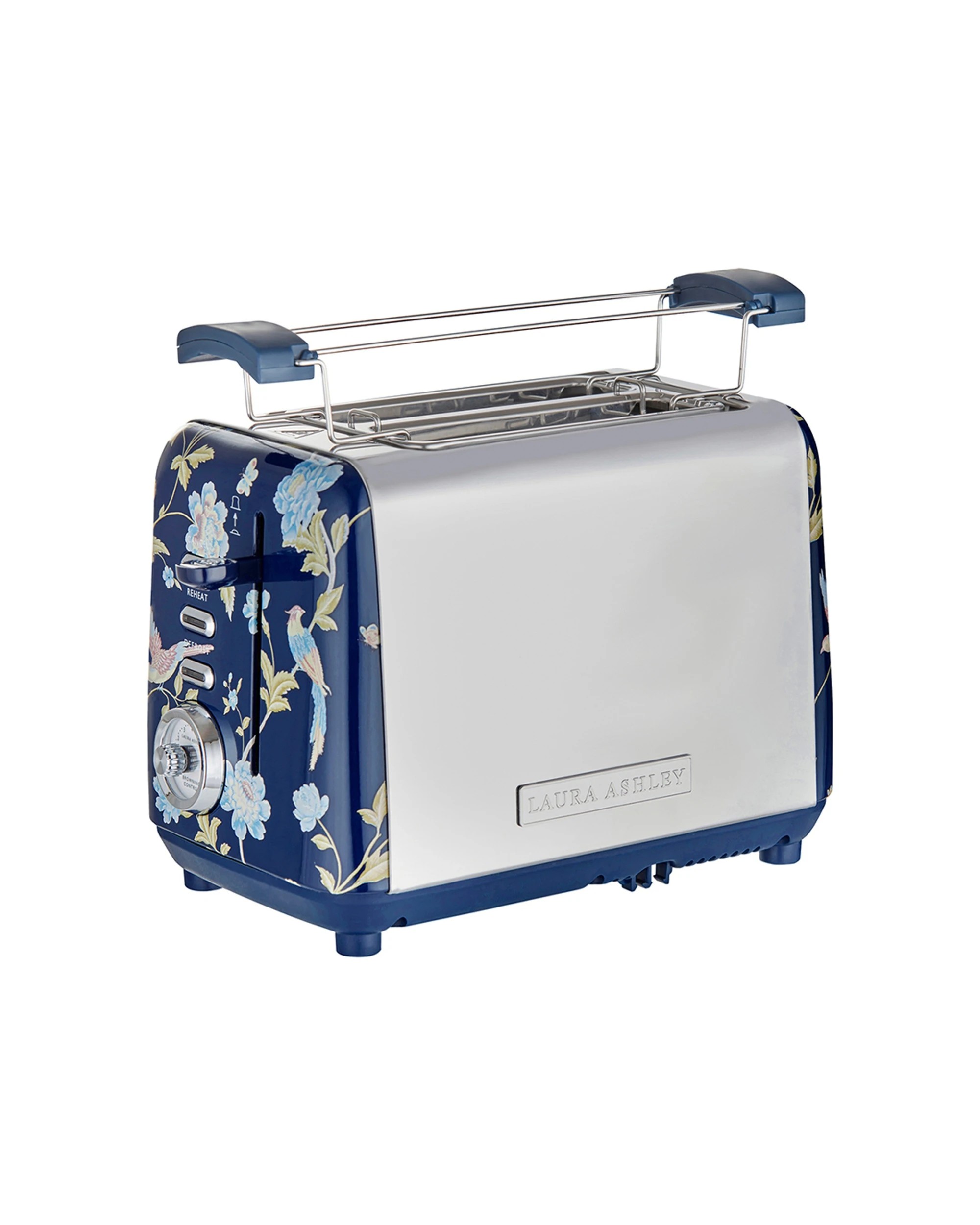 4 Laura Ashley Elveden 2 Slice Toaster Variable Controls Defrost Reheat Mode - Blue, 4 of 8