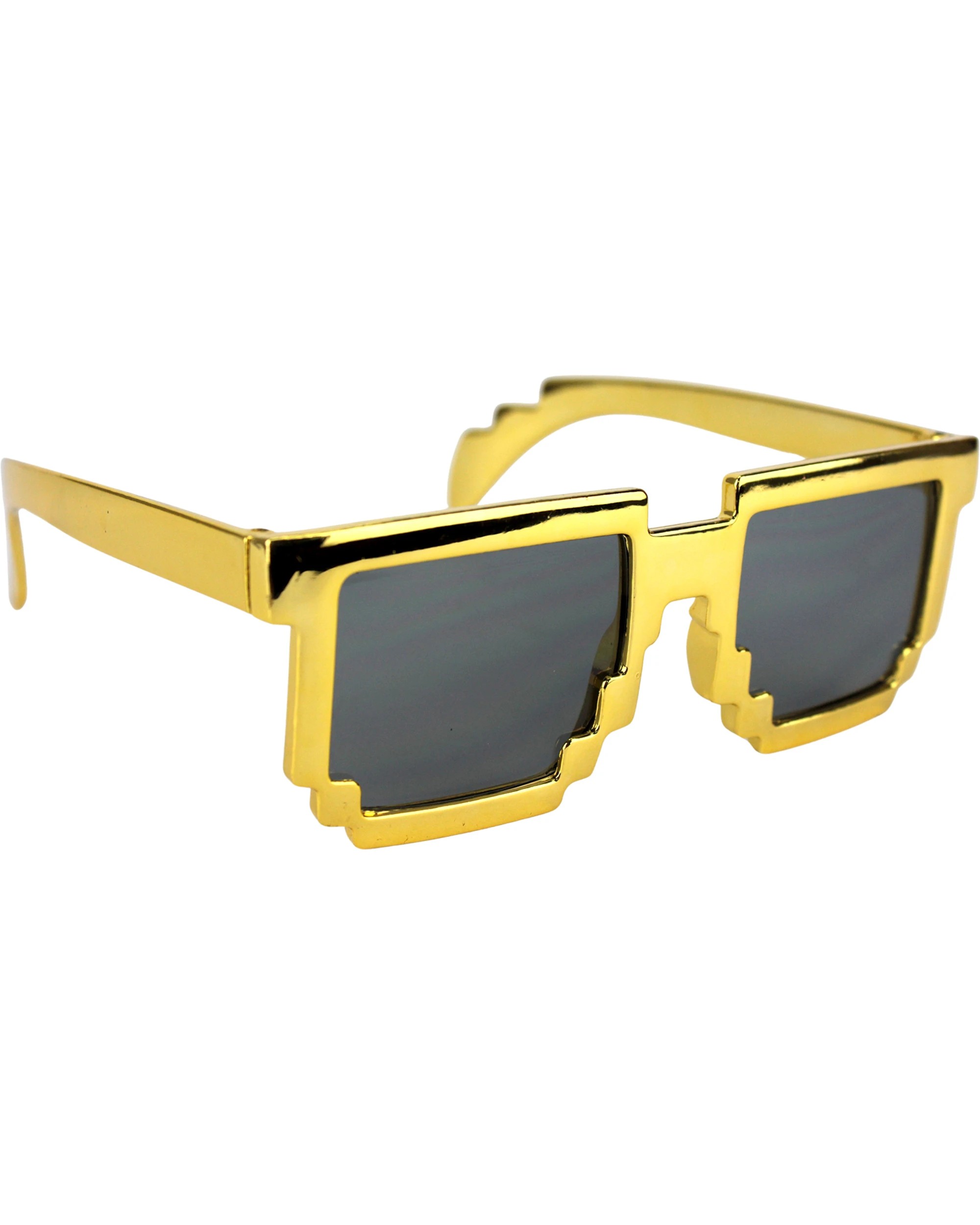 2 Party Planet Pixel Party Glasses - Gold, 2 of 4
