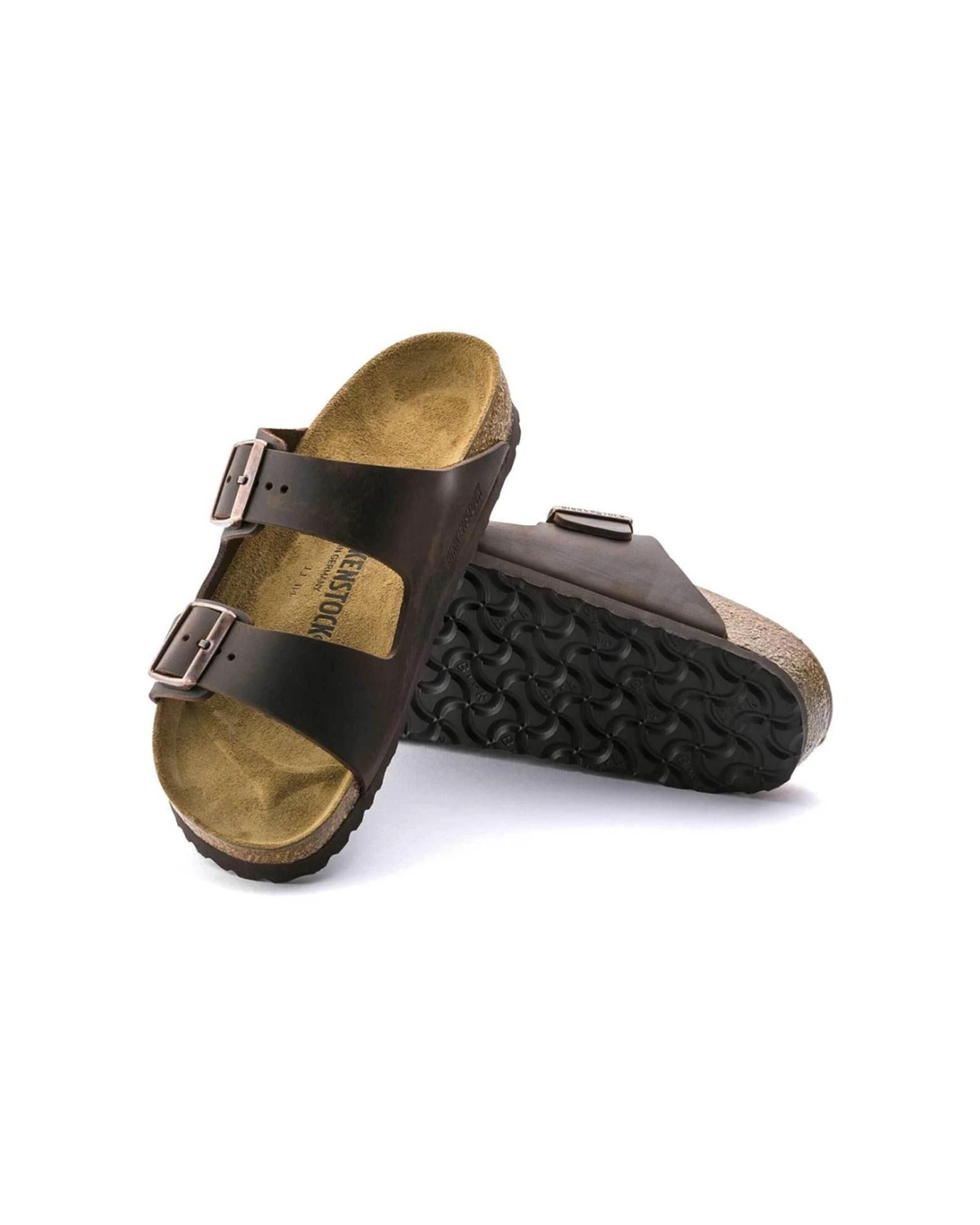 3 Birkenstock Arizona Oiled Leather Sandals Narrow Width HABANA, 3 of 4