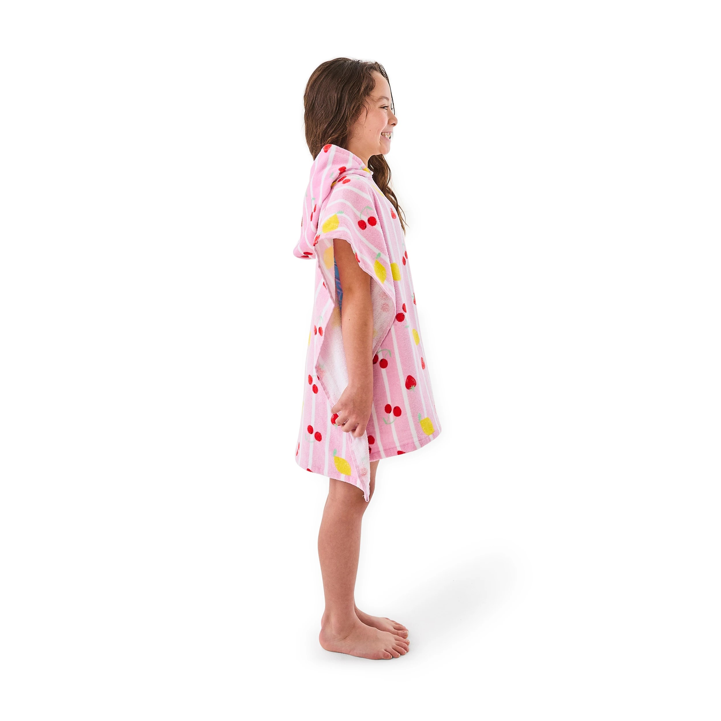 4 Kids Hooded Cotton Beach Towel - Fruits, 4 of 10