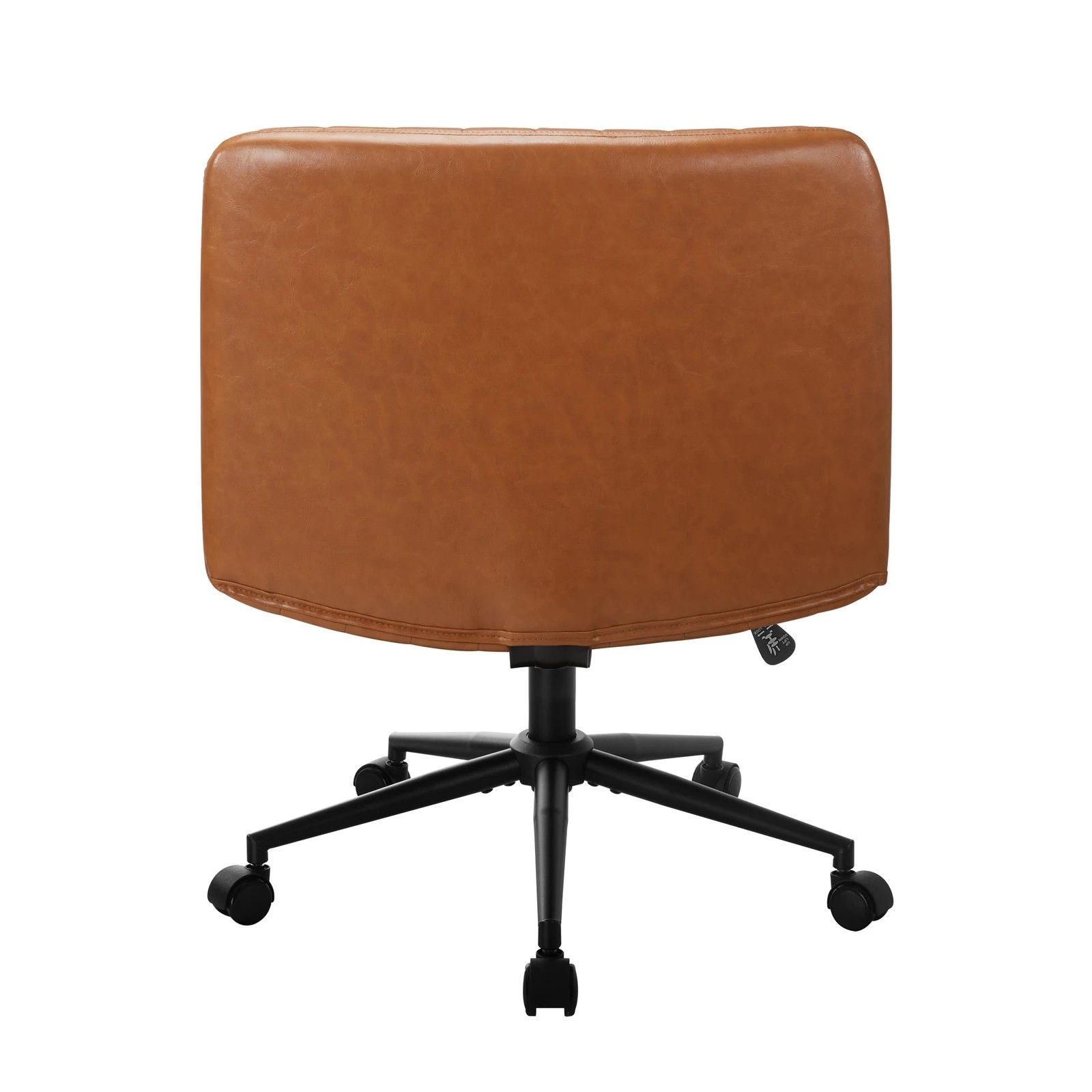 9 Oikiture Armless Office Desk Chair Faux Leather
 - Brown, 9 of 10