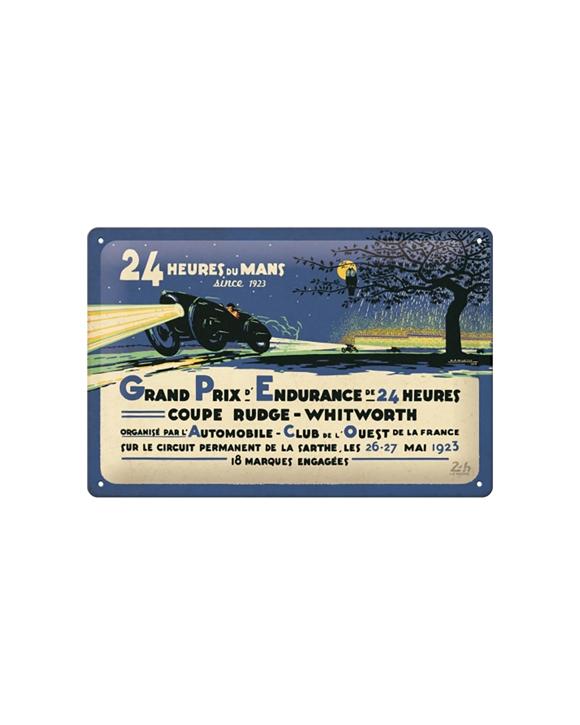 Plaque métal vintage 24 h du mans , décoration murale 20x30 cm - France